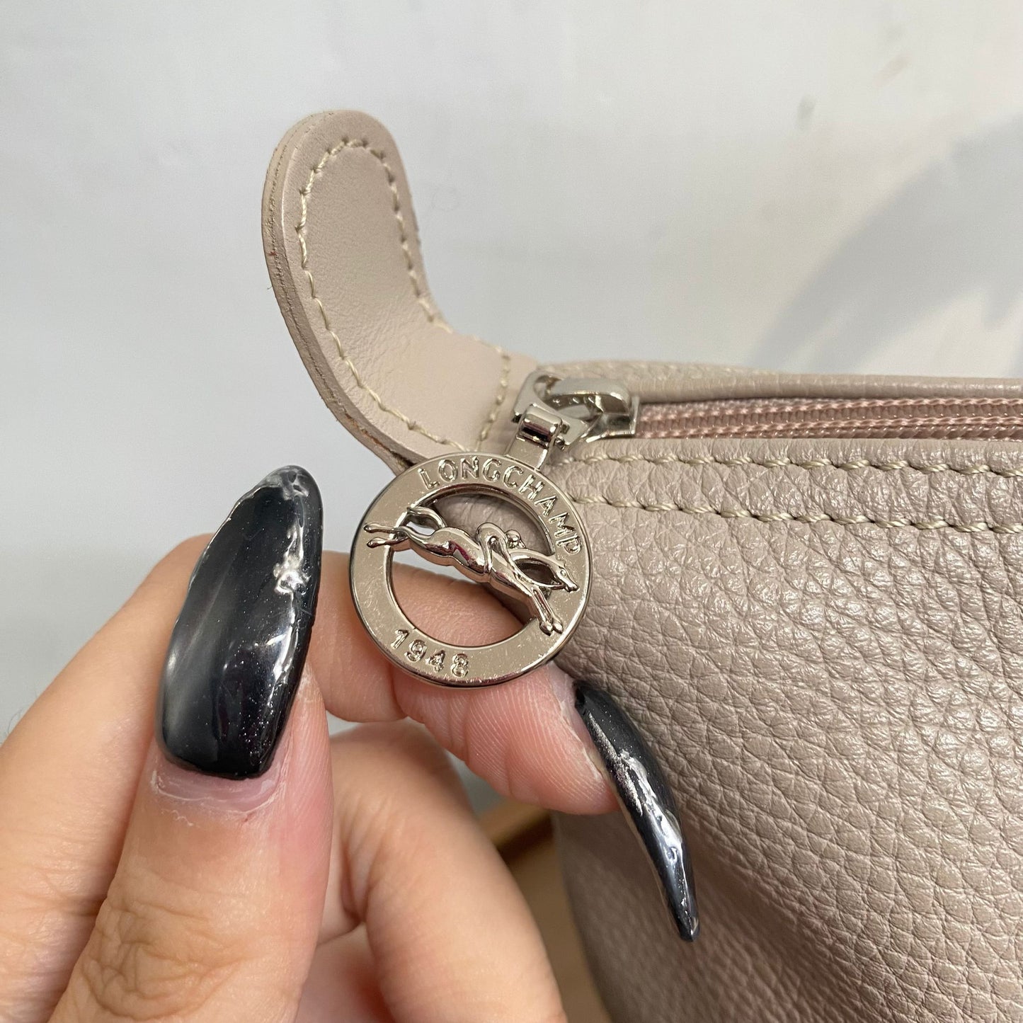 LongChamp Tote 真皮杏色