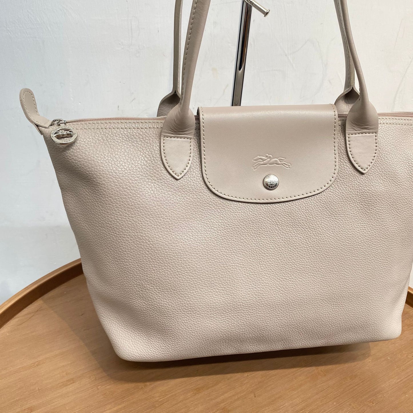 LongChamp Tote 真皮杏色