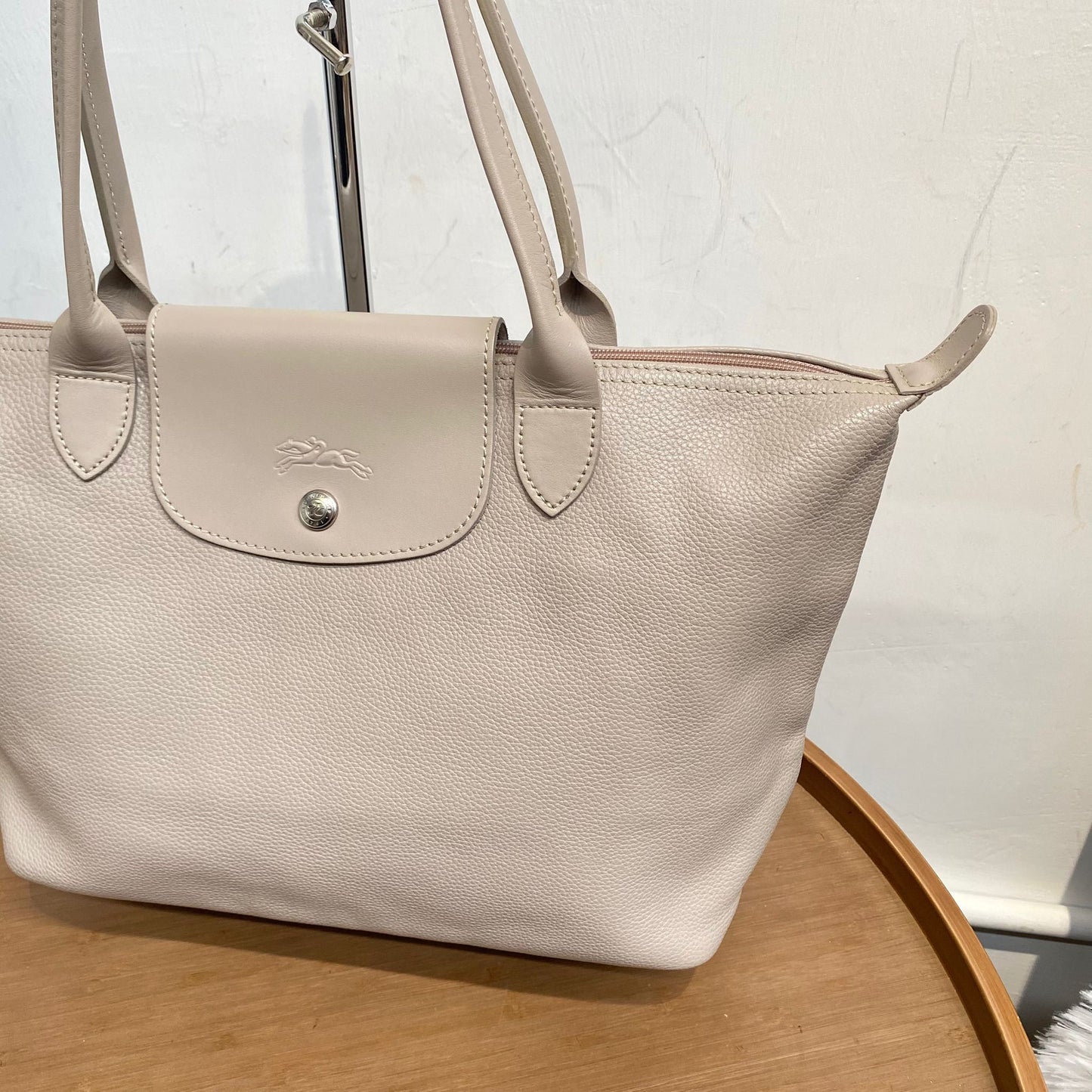 LongChamp Tote 真皮杏色