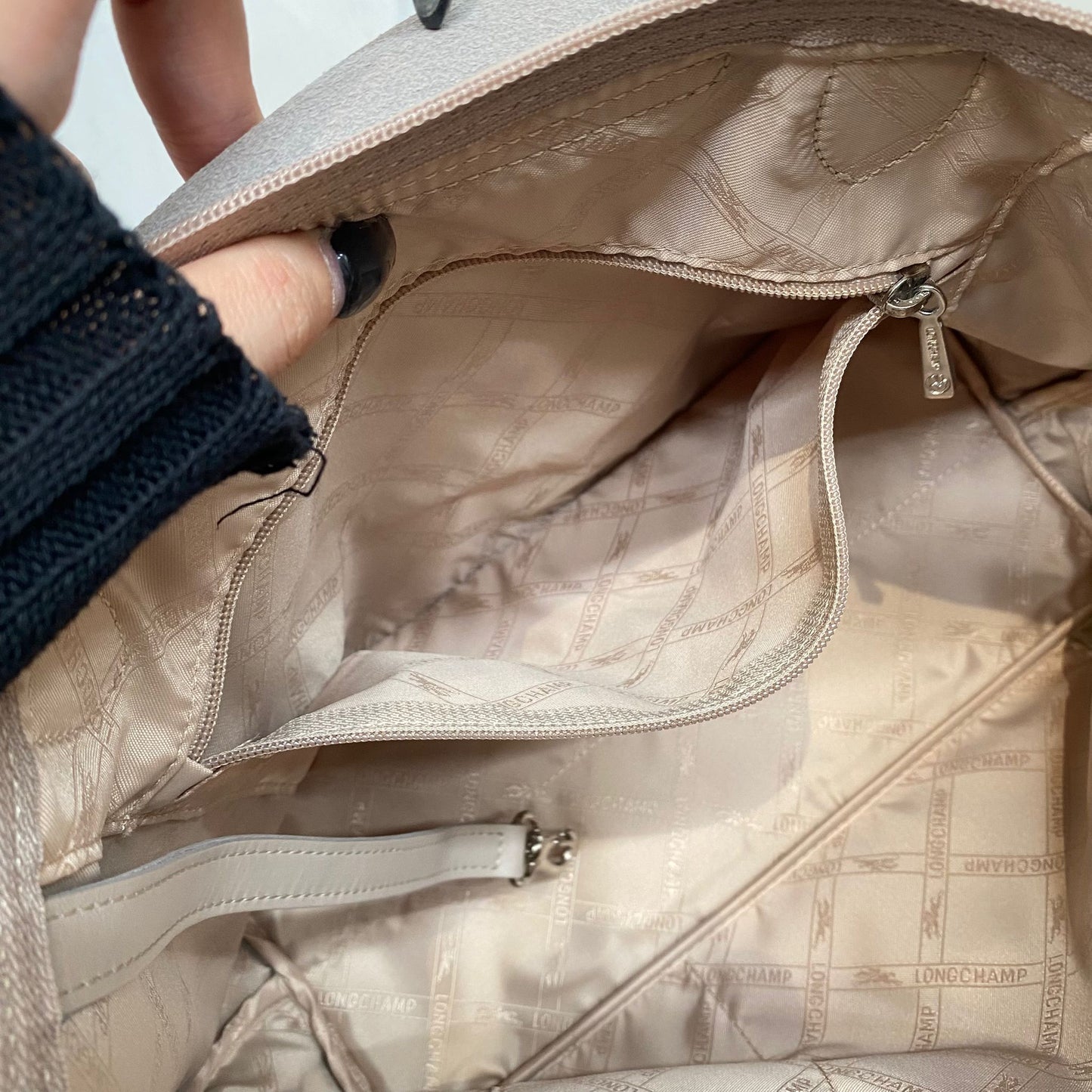 LongChamp Tote 真皮杏色