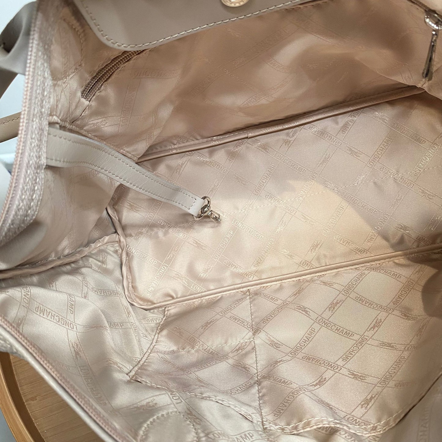 LongChamp Tote 真皮杏色