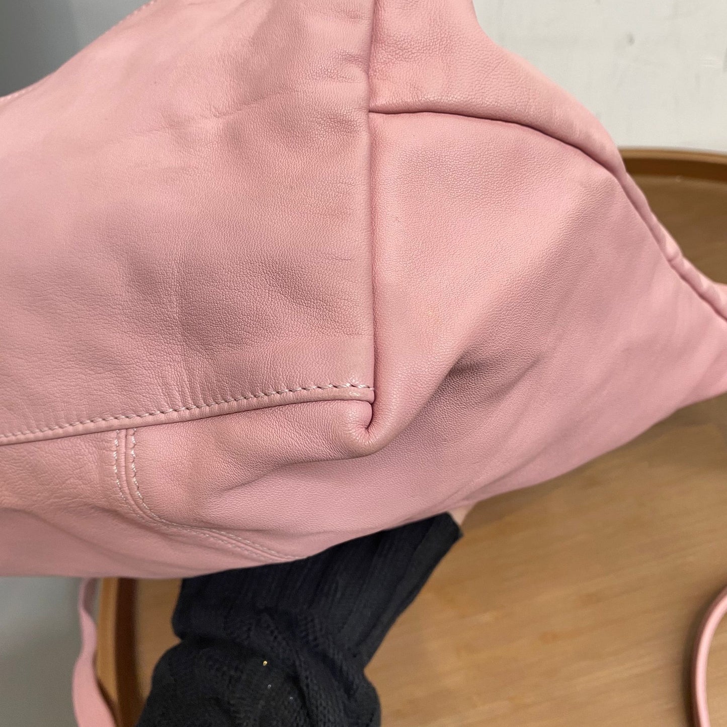 LongChamp Tote 真皮粉紅色