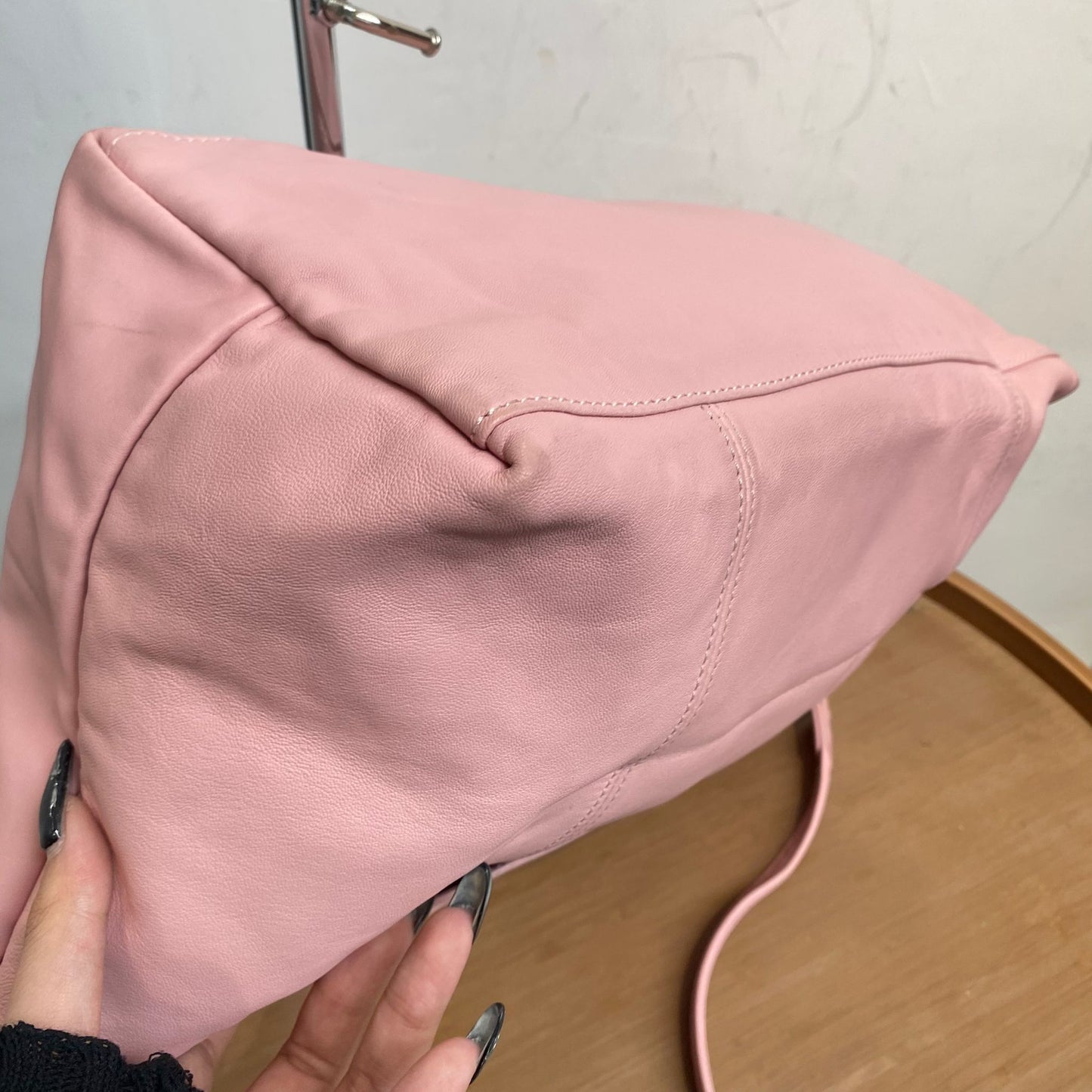 LongChamp Tote 真皮粉紅色