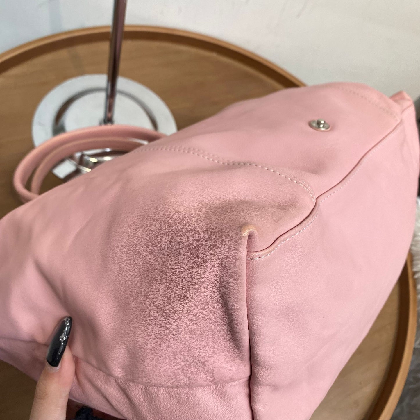 LongChamp Tote 真皮粉紅色