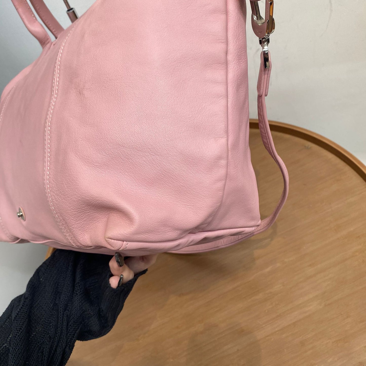 LongChamp Tote 真皮粉紅色