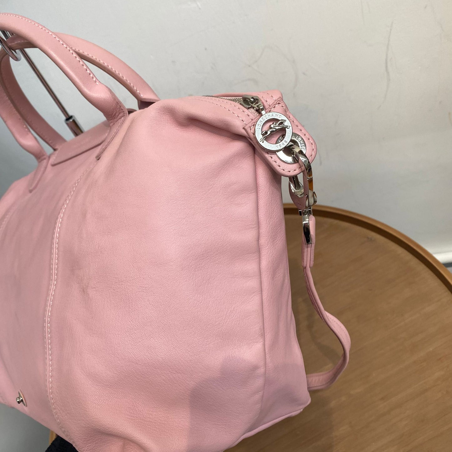 LongChamp Tote 真皮粉紅色