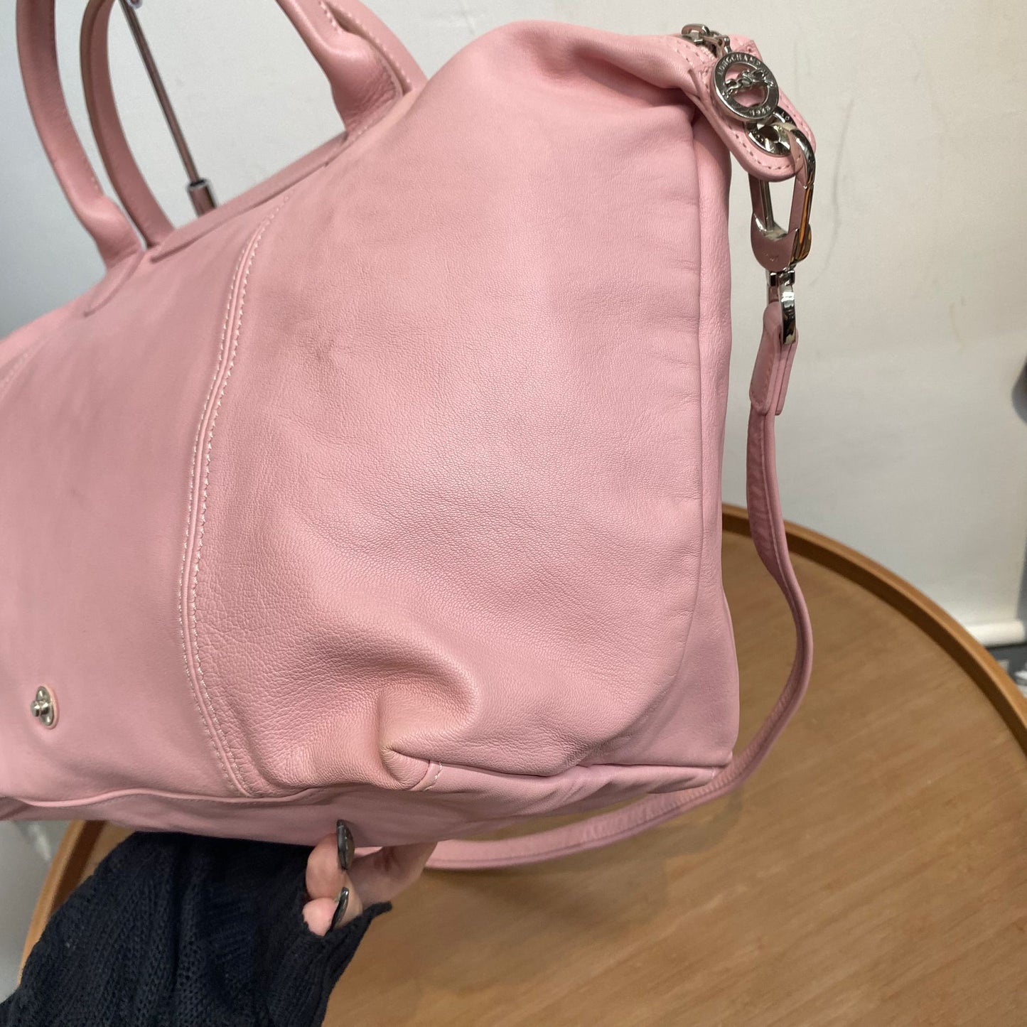 LongChamp Tote 真皮粉紅色
