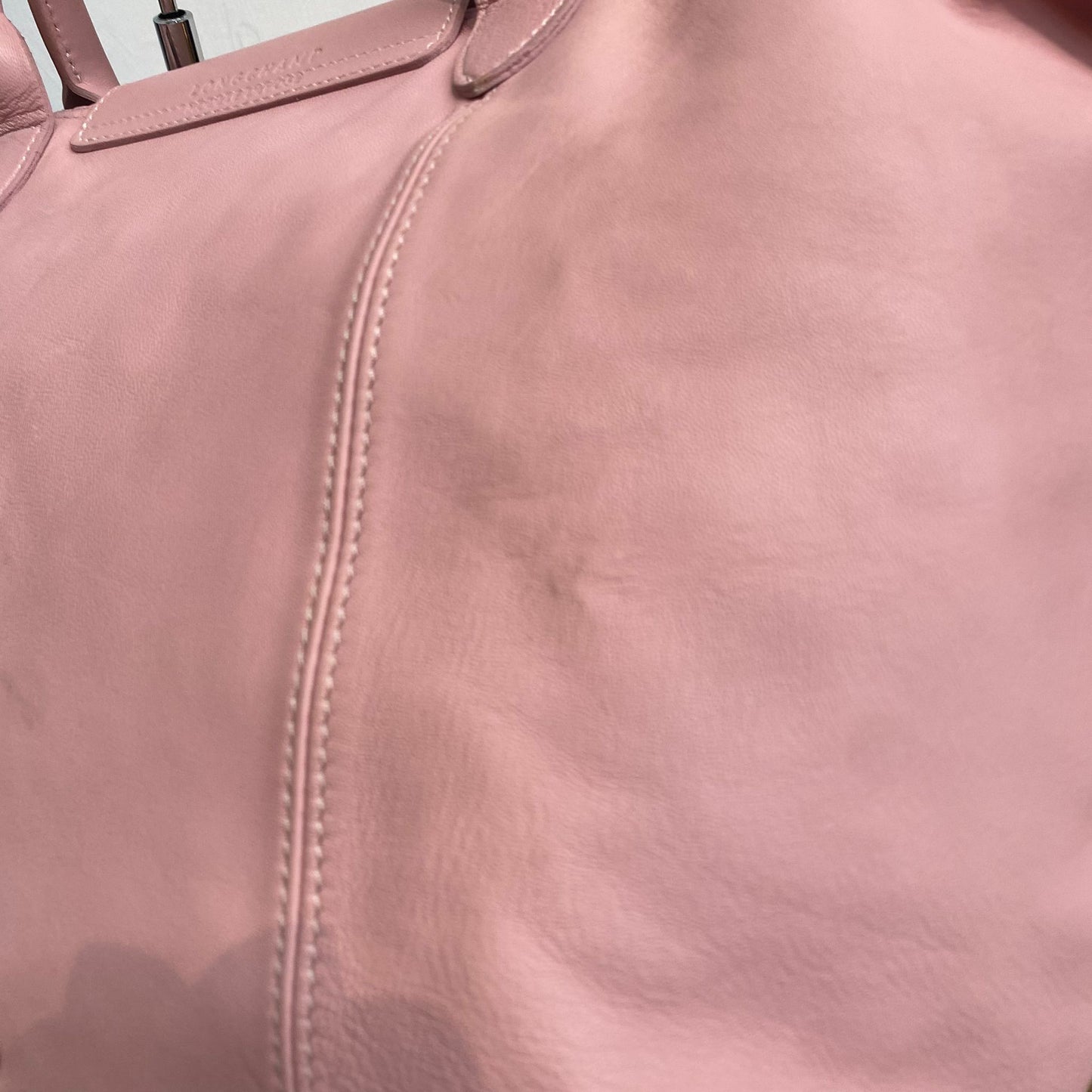 LongChamp Tote 真皮粉紅色