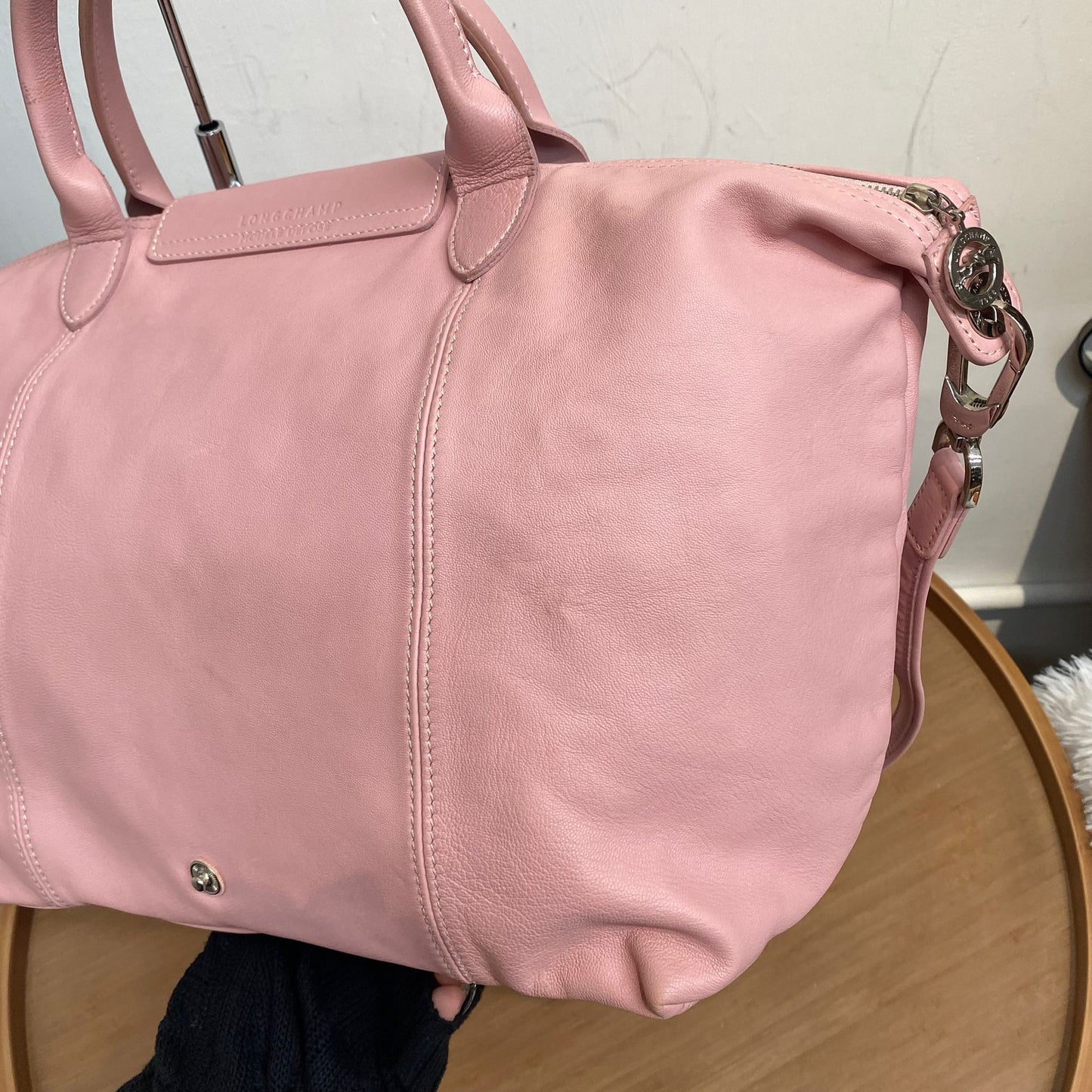 LongChamp Tote 真皮粉紅色
