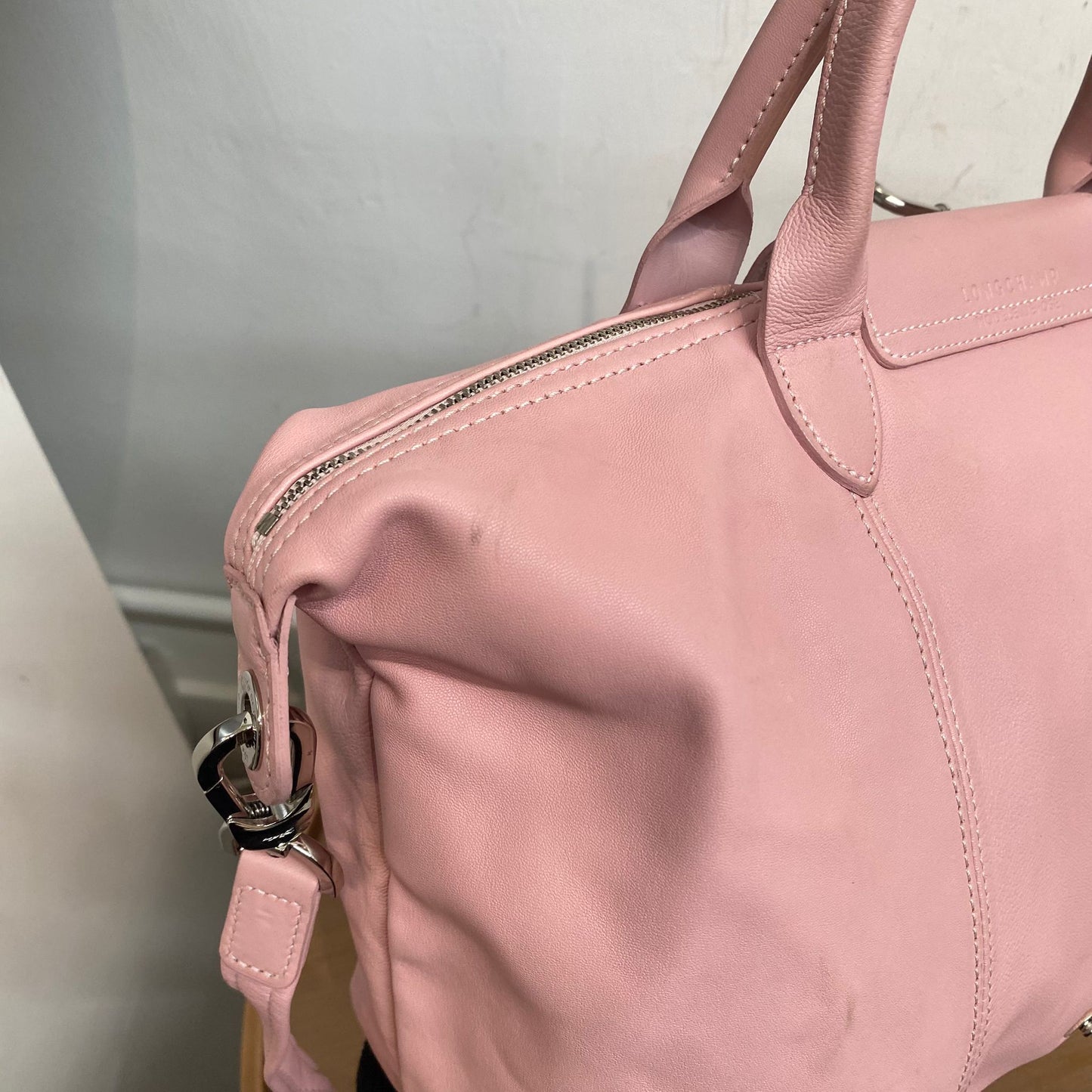 LongChamp Tote 真皮粉紅色
