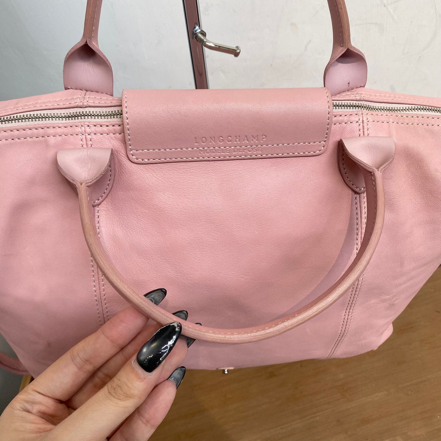 LongChamp Tote 真皮粉紅色