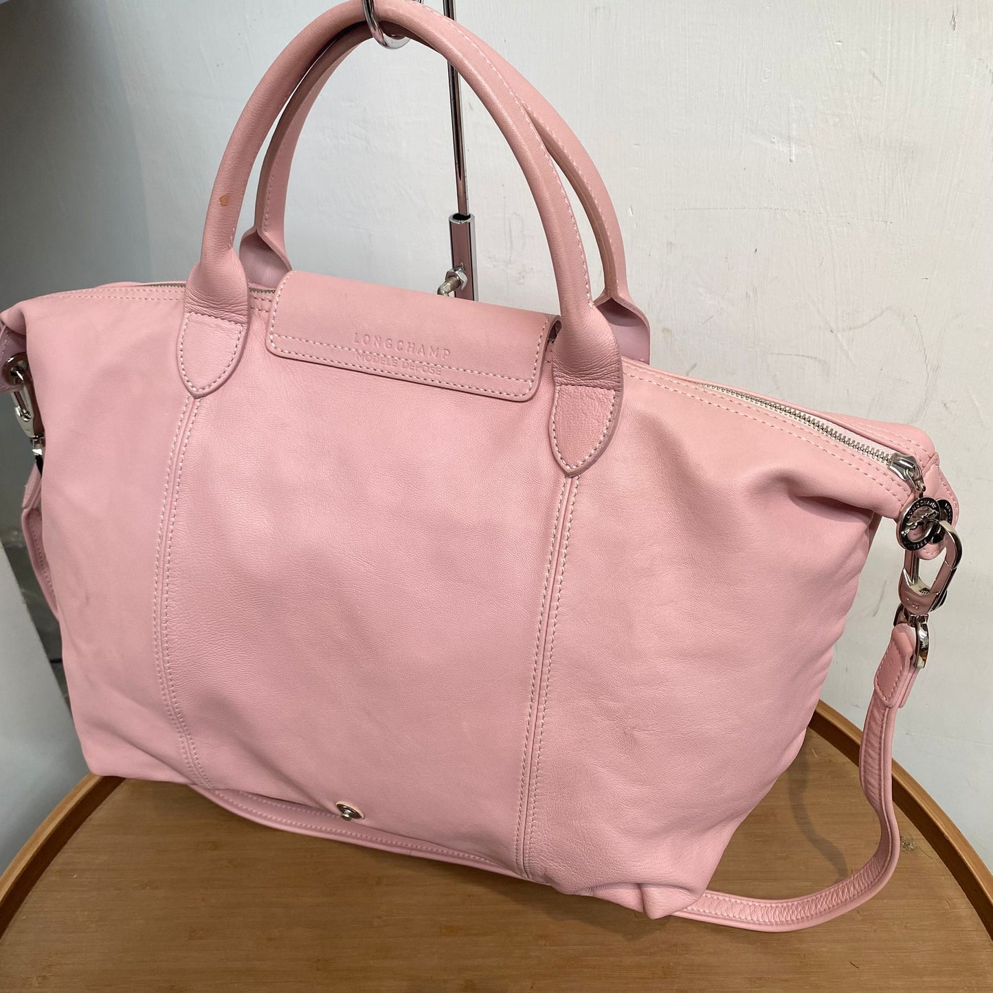 LongChamp Tote 真皮粉紅色