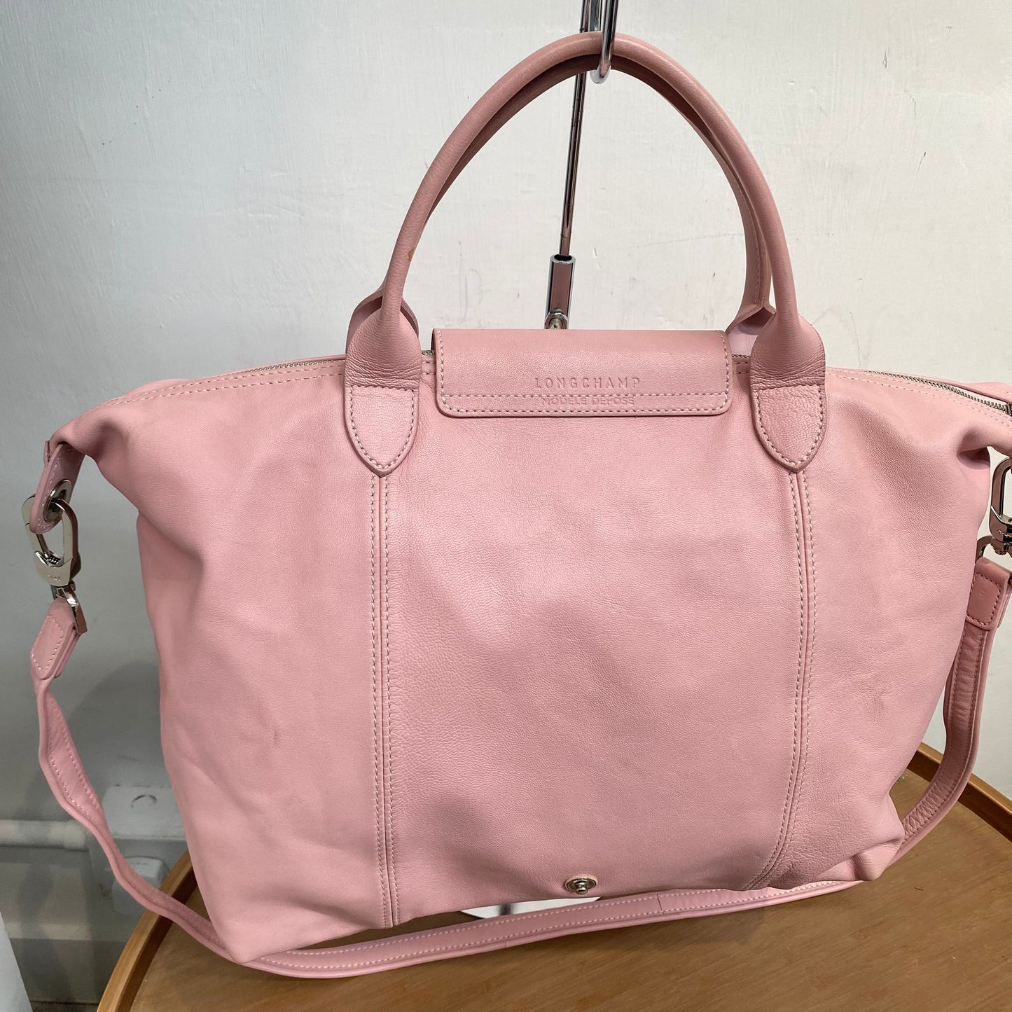 LongChamp Tote 真皮粉紅色