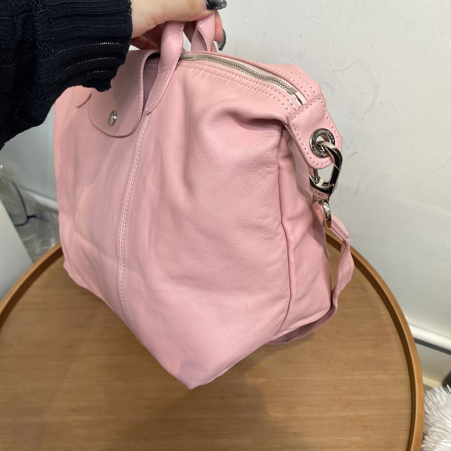 LongChamp Tote 真皮粉紅色