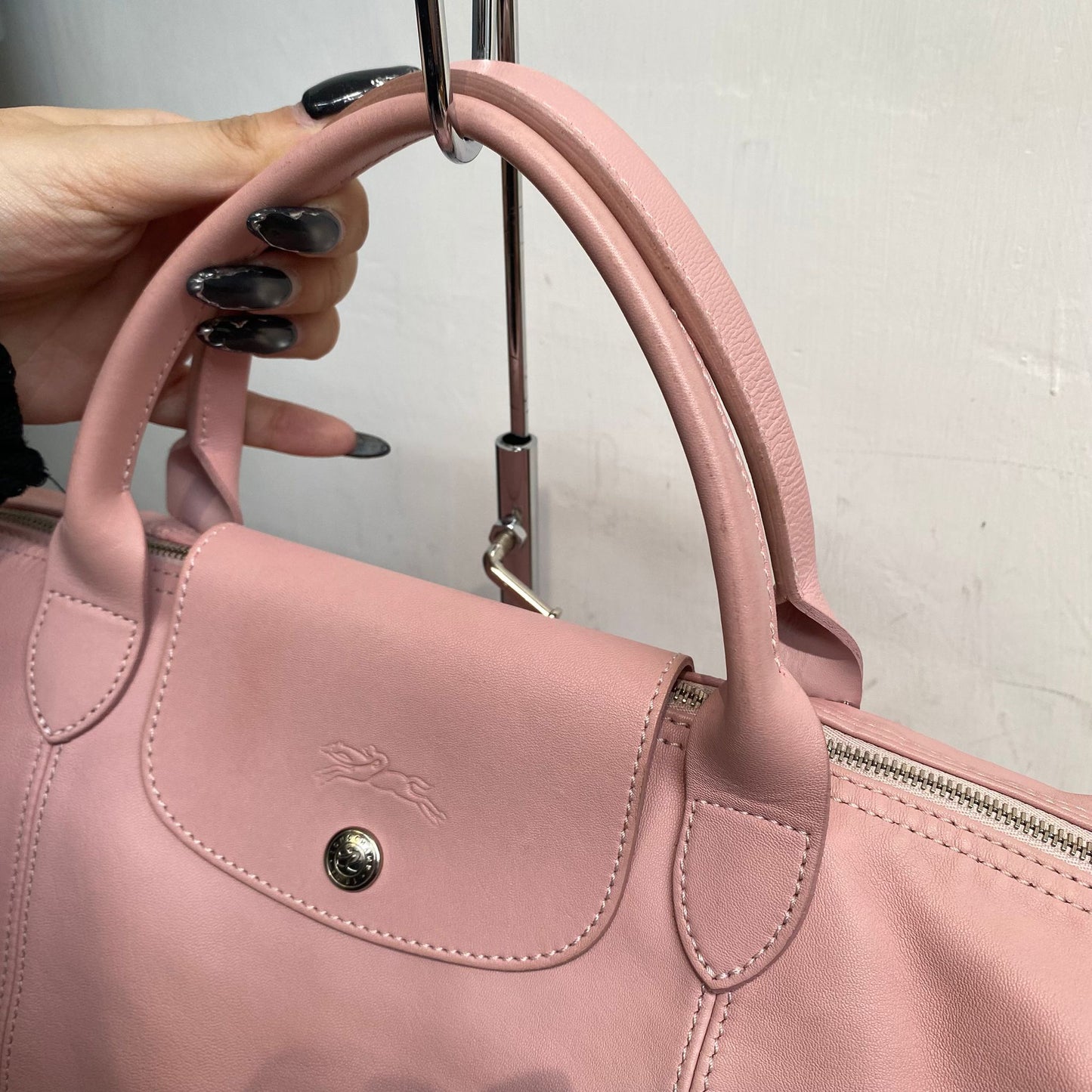 LongChamp Tote 真皮粉紅色