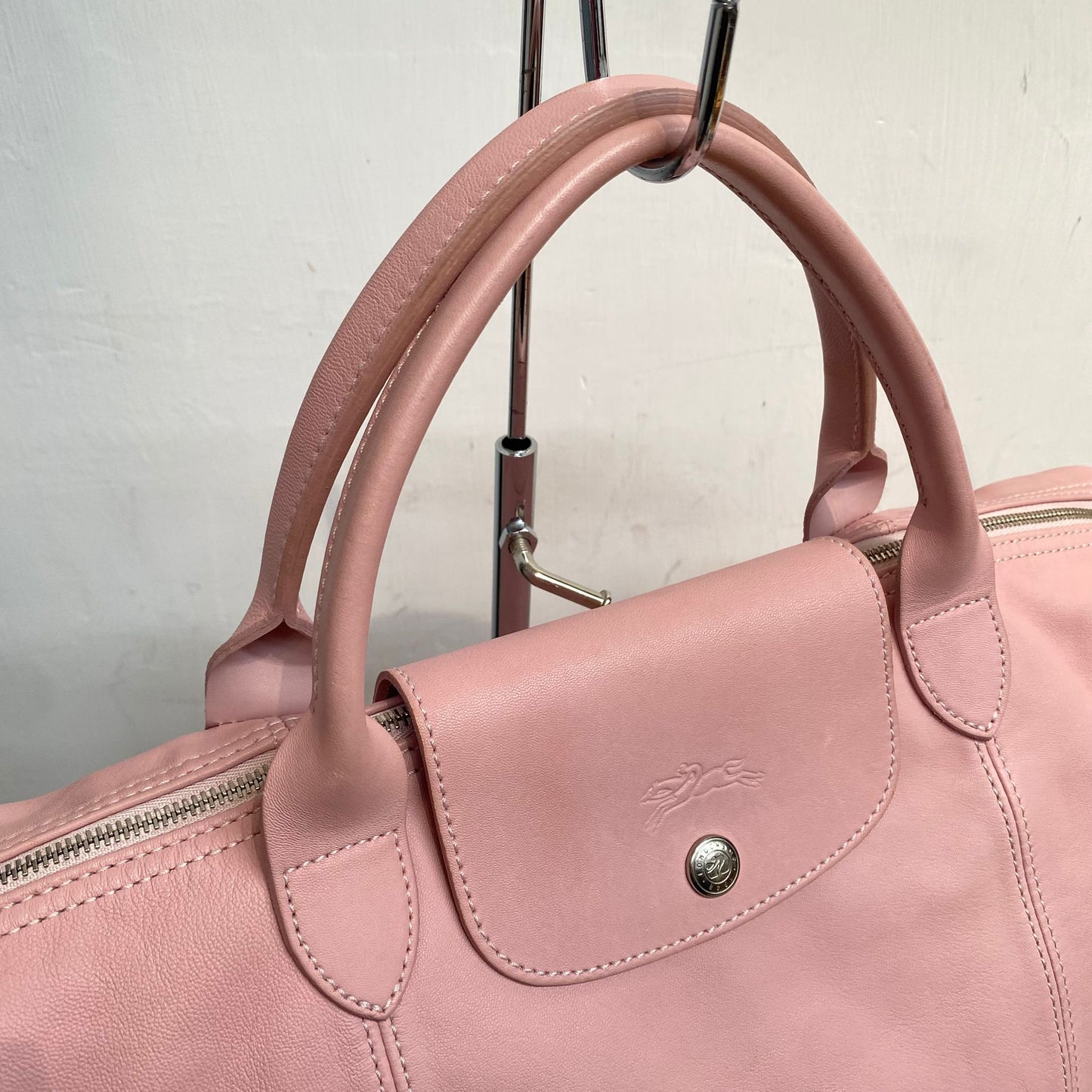 LongChamp Tote 真皮粉紅色