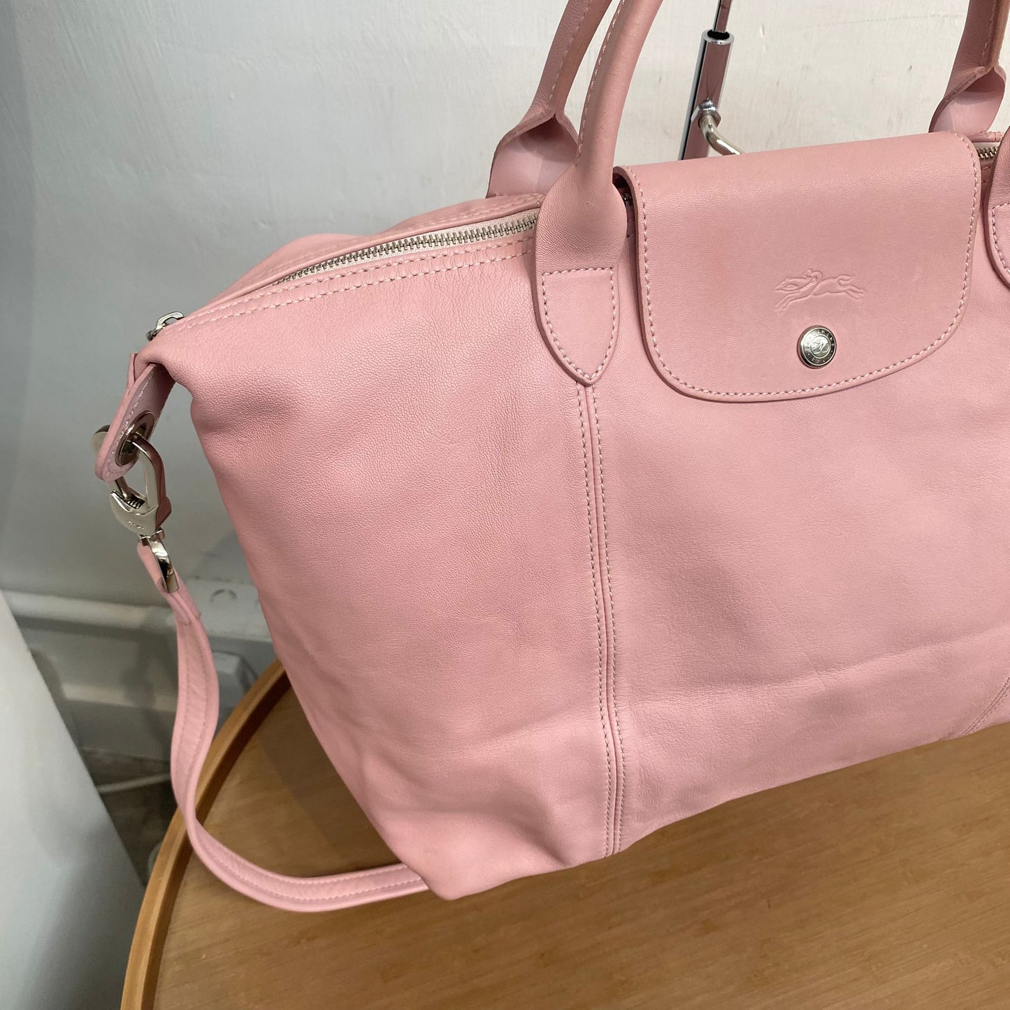 LongChamp Tote 真皮粉紅色