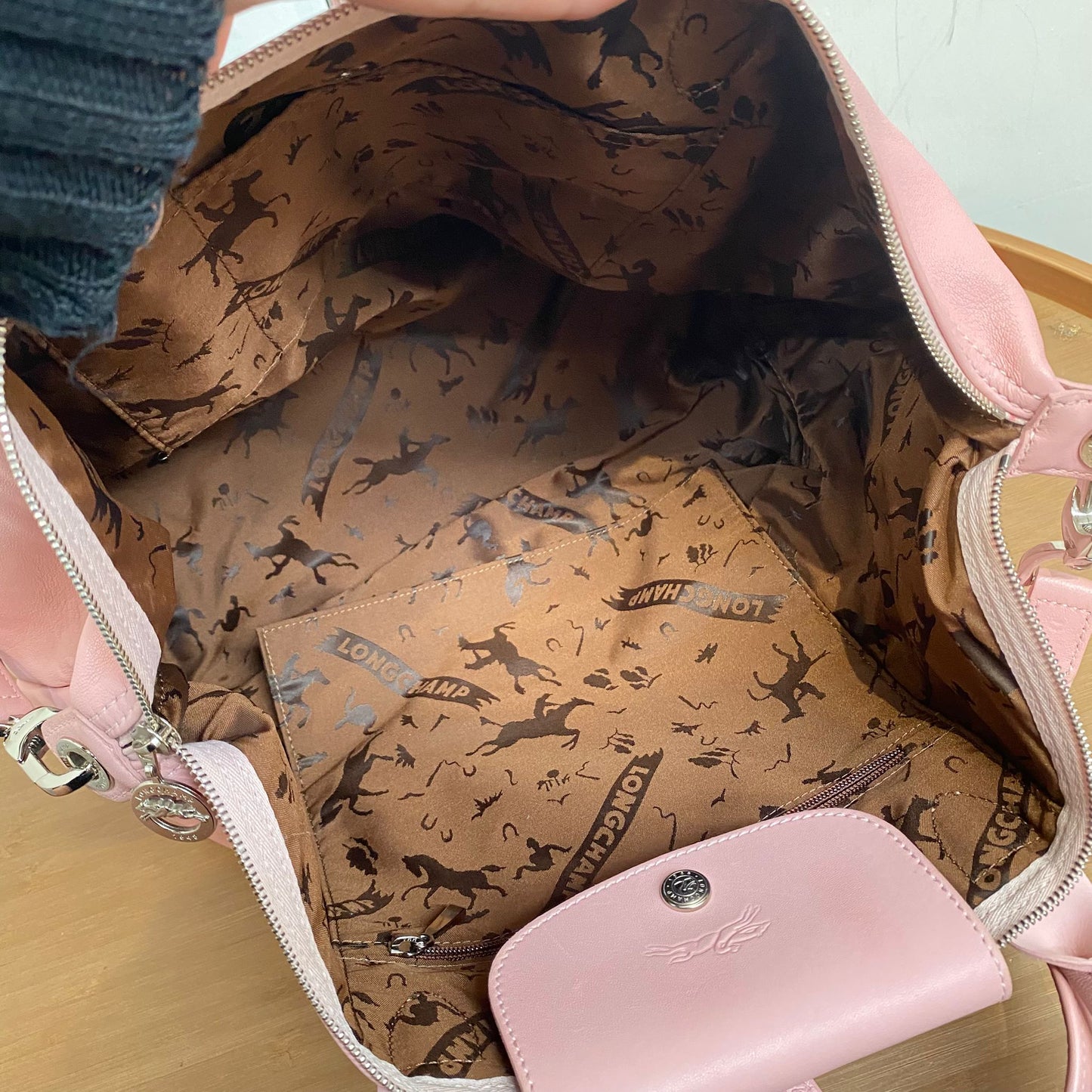 LongChamp Tote 真皮粉紅色