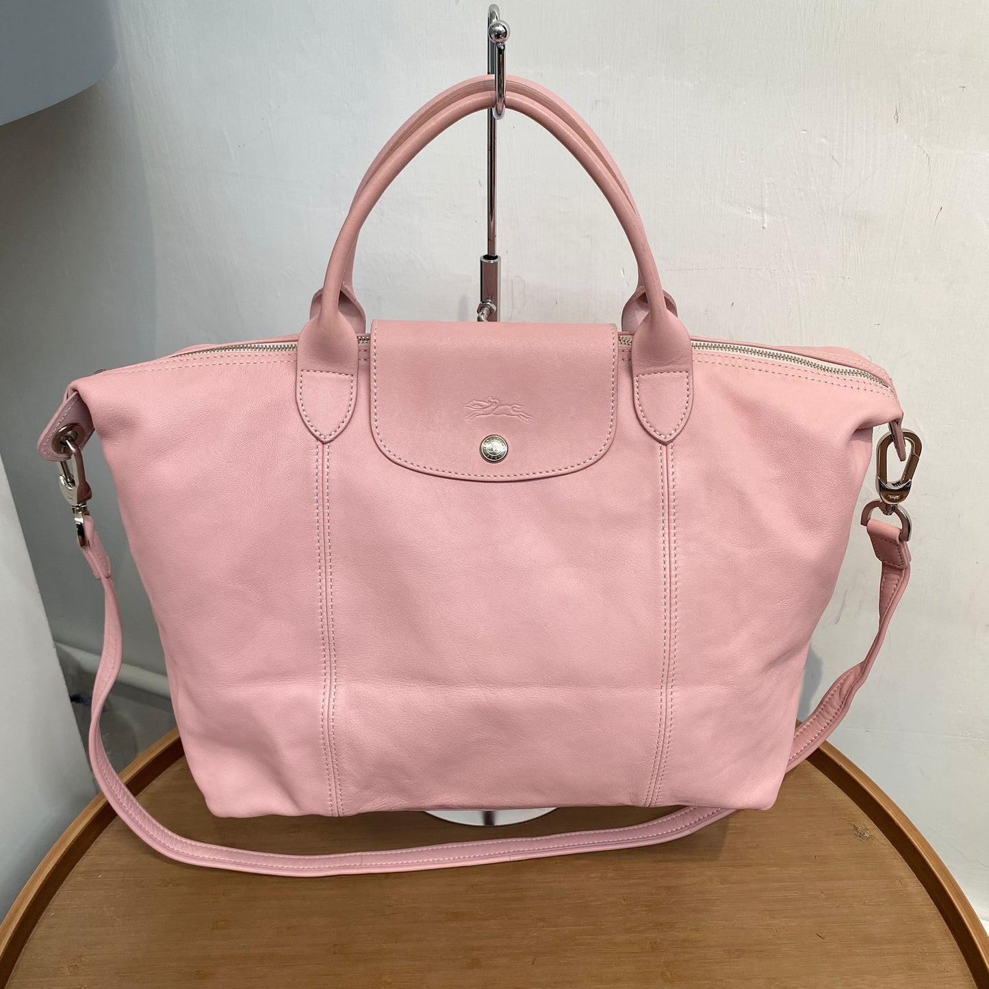 LongChamp Tote 真皮粉紅色