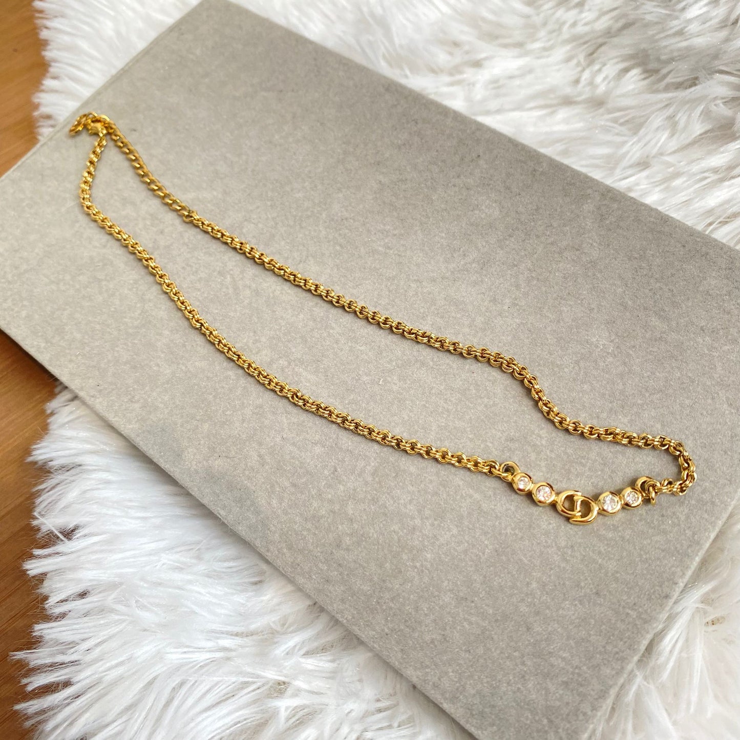 DIOR 4鑽頸鏈