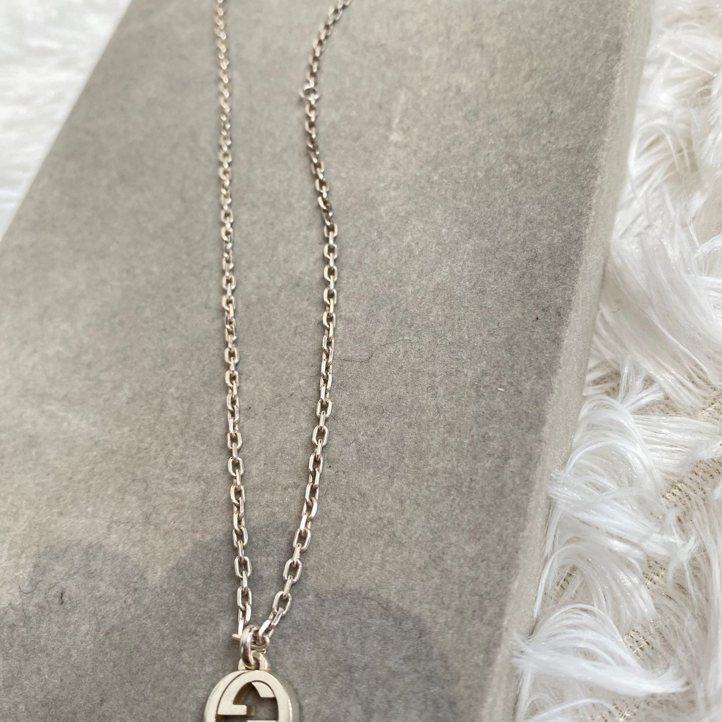 GUCCI 925純銀頸鏈 有盒有塵袋