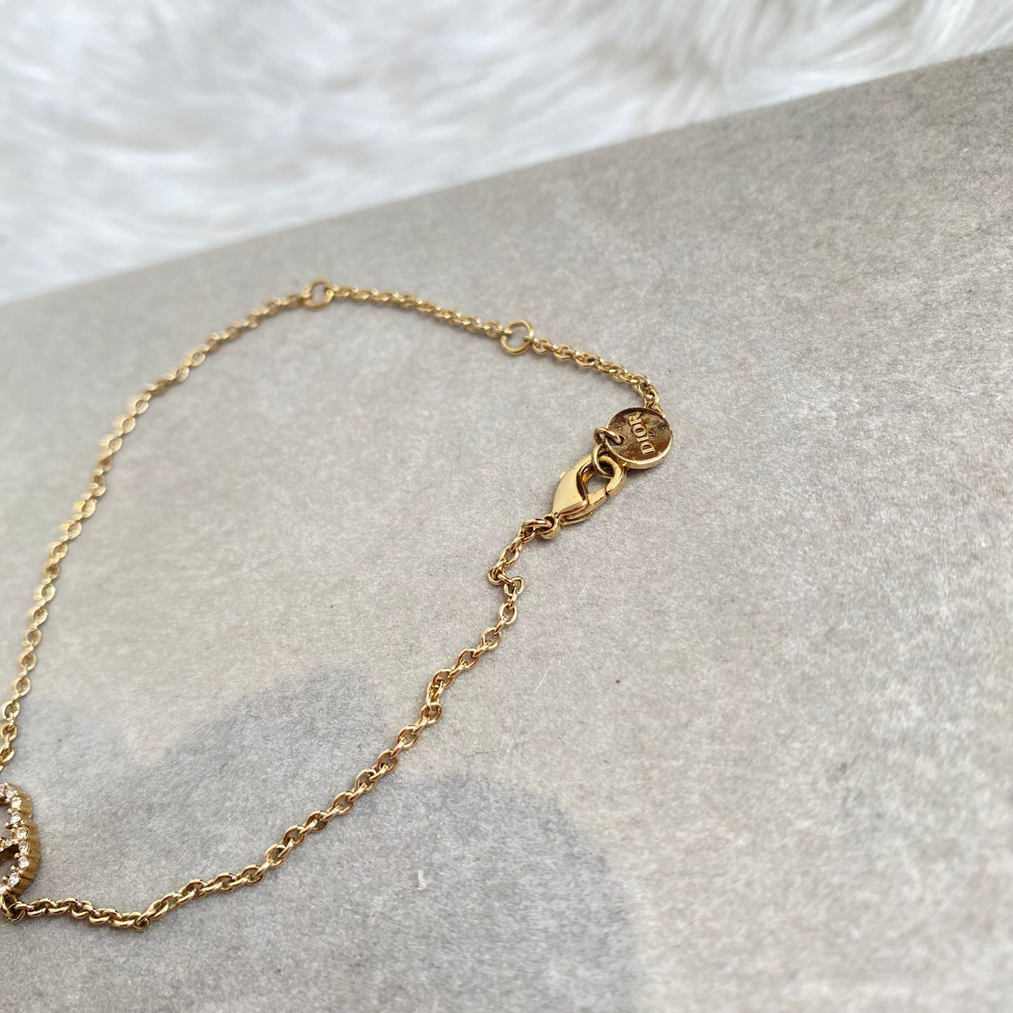 DIOR 金色CD手鏈