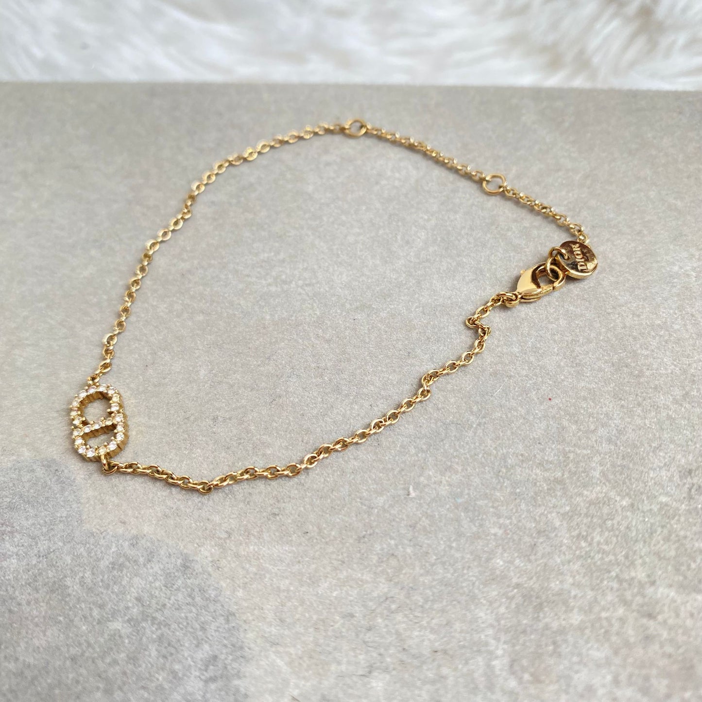 DIOR 金色CD手鏈