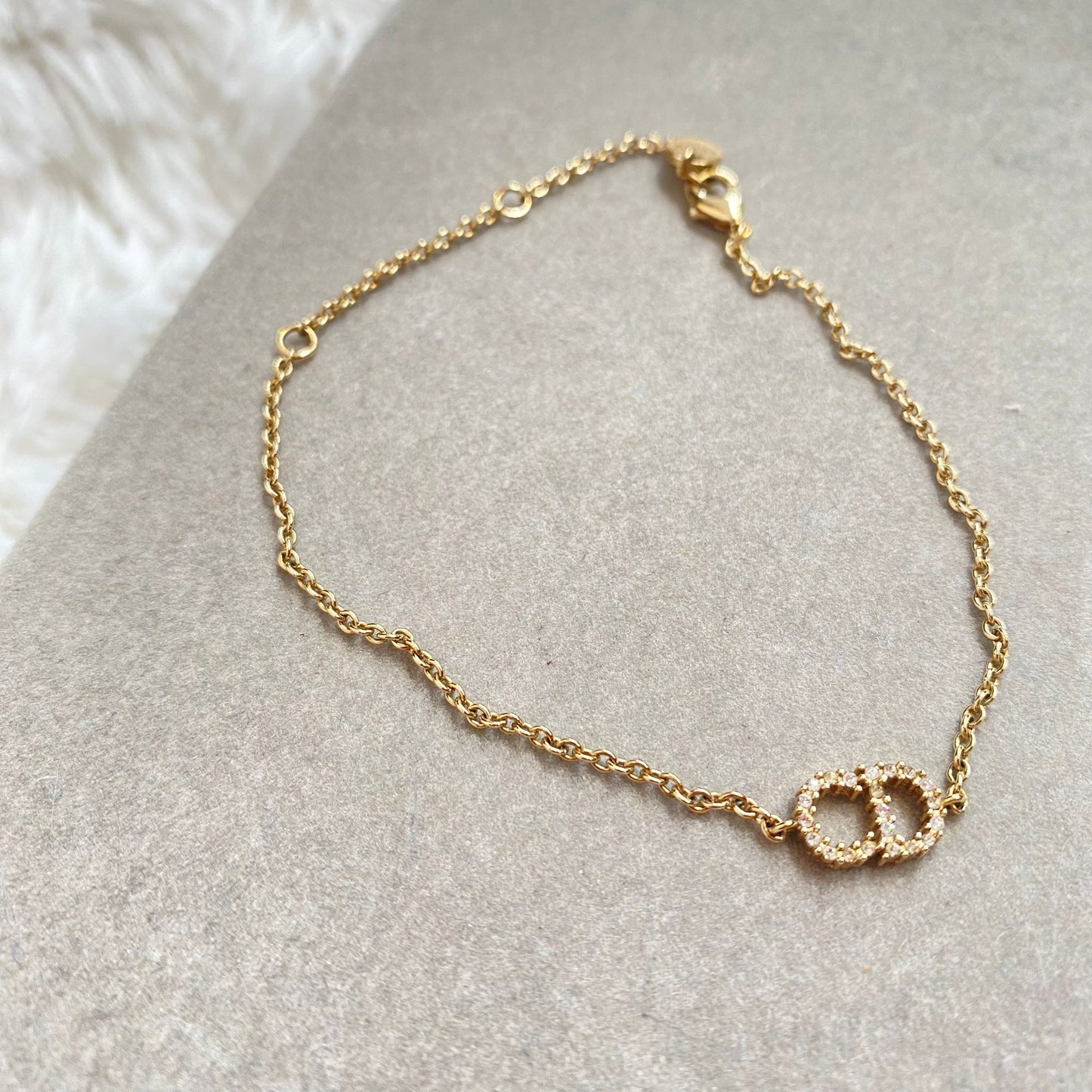 DIOR 金色CD手鏈