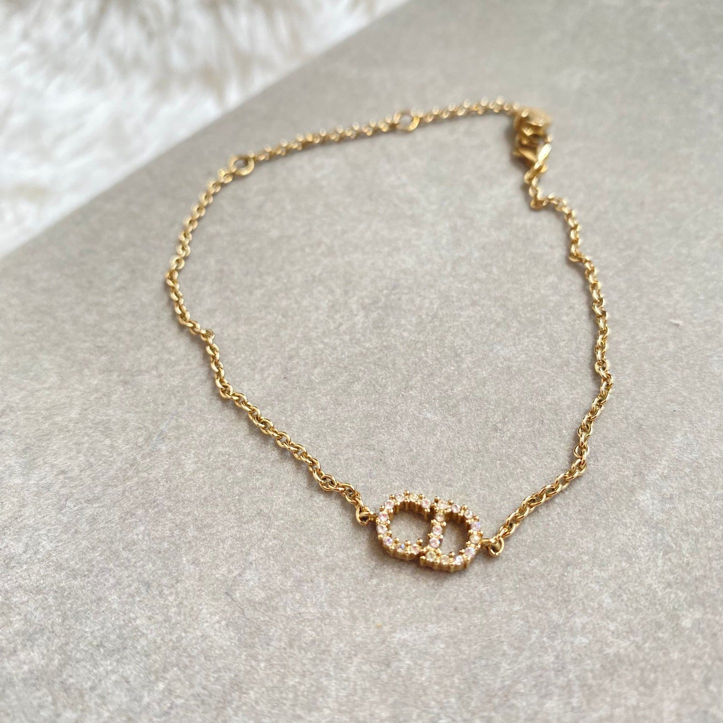 DIOR 金色CD手鏈