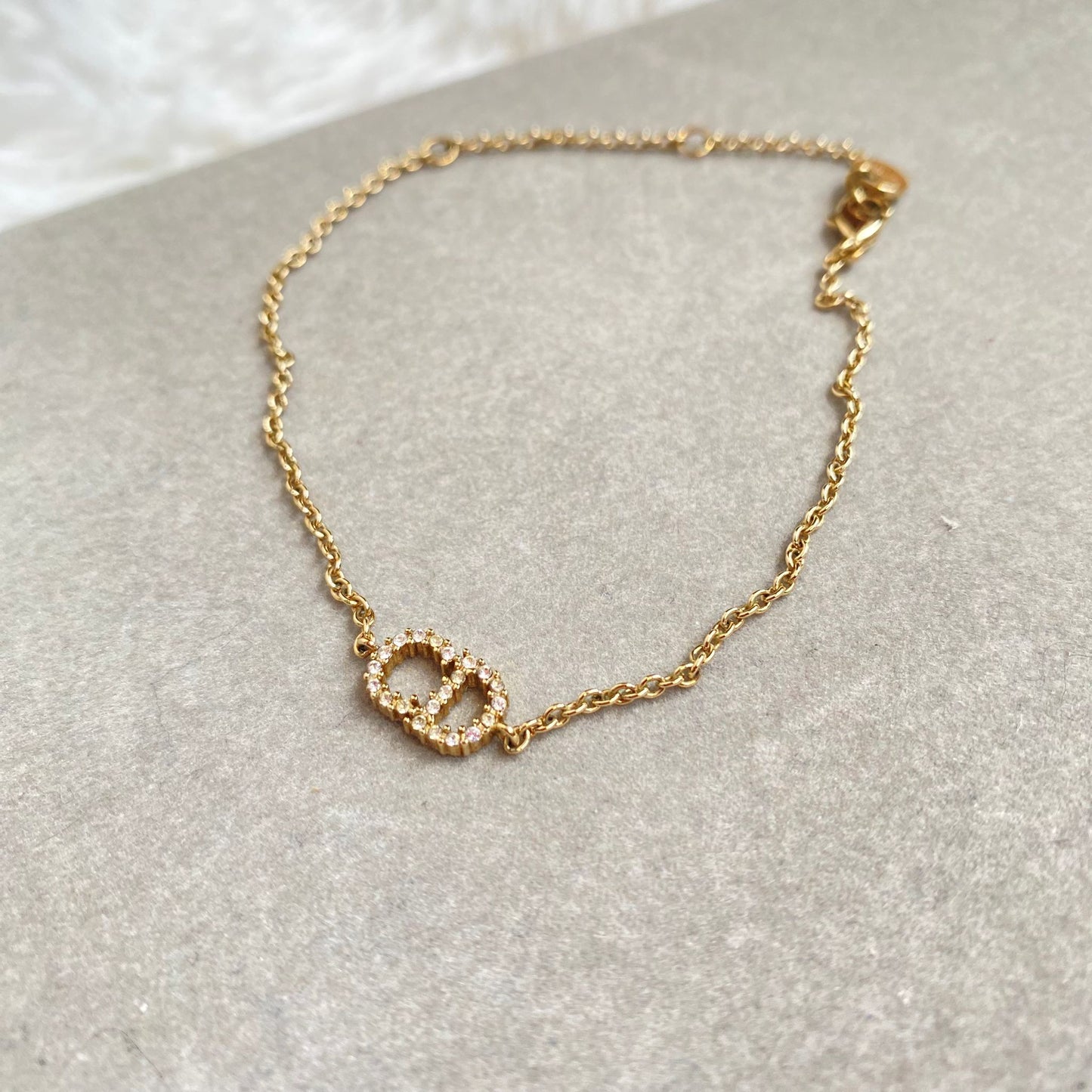 DIOR 金色CD手鏈