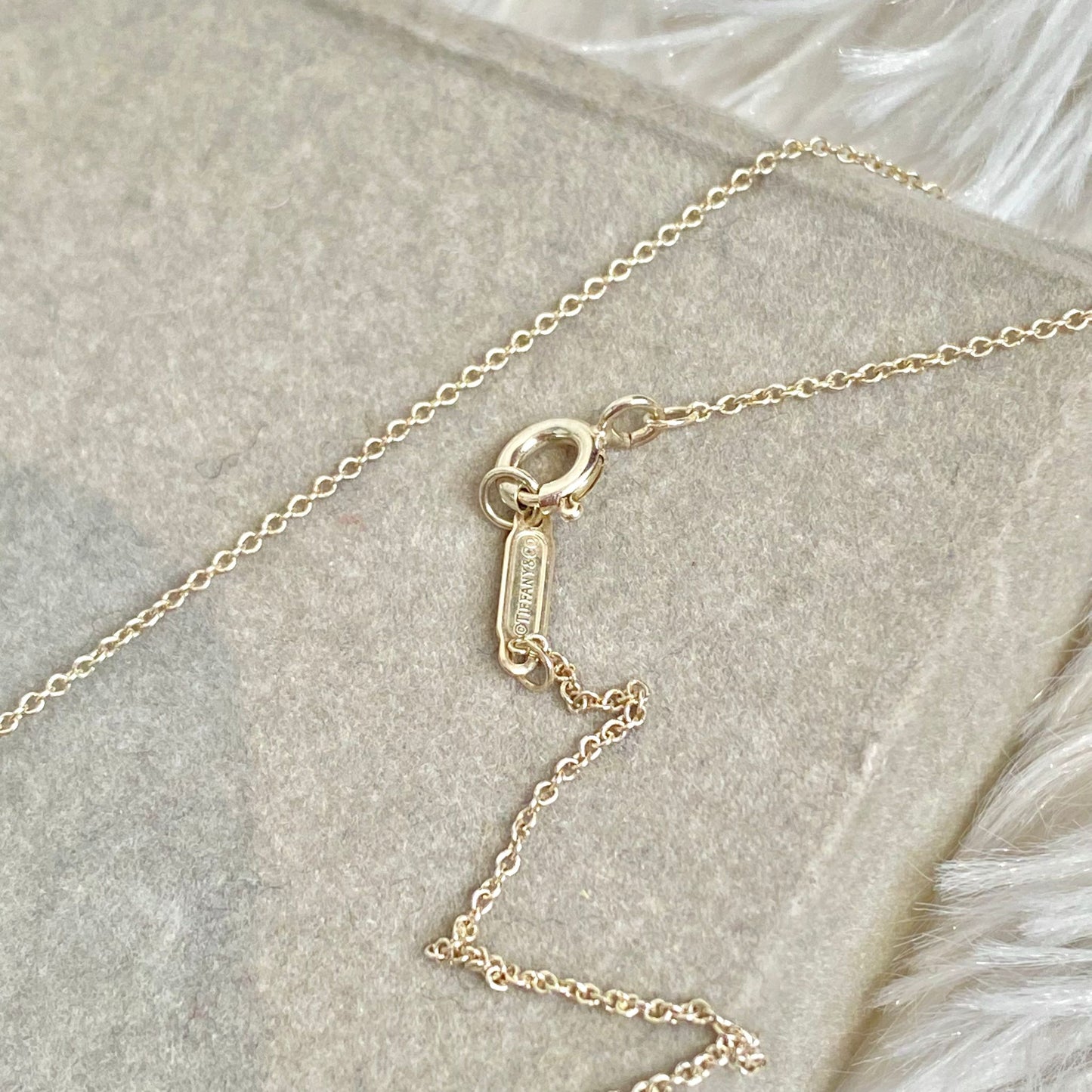 Tiffany 925純銀字母頸鏈 有塵袋