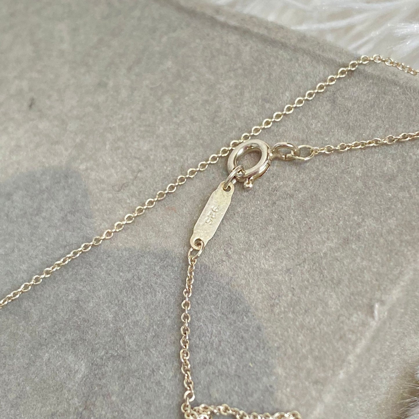 Tiffany 925純銀字母頸鏈 有塵袋