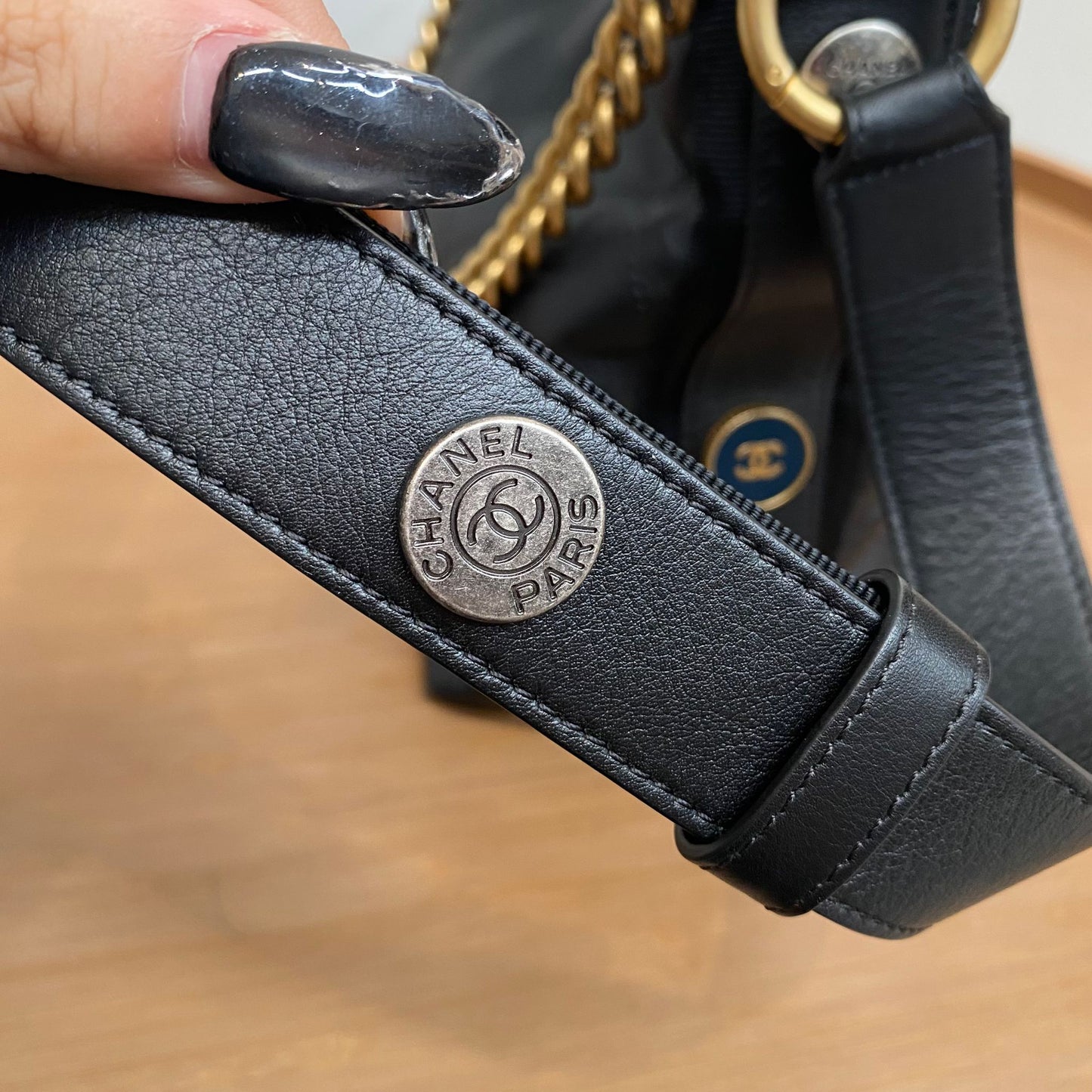 Chanel Quilted Leather Button Up Hobo Bag