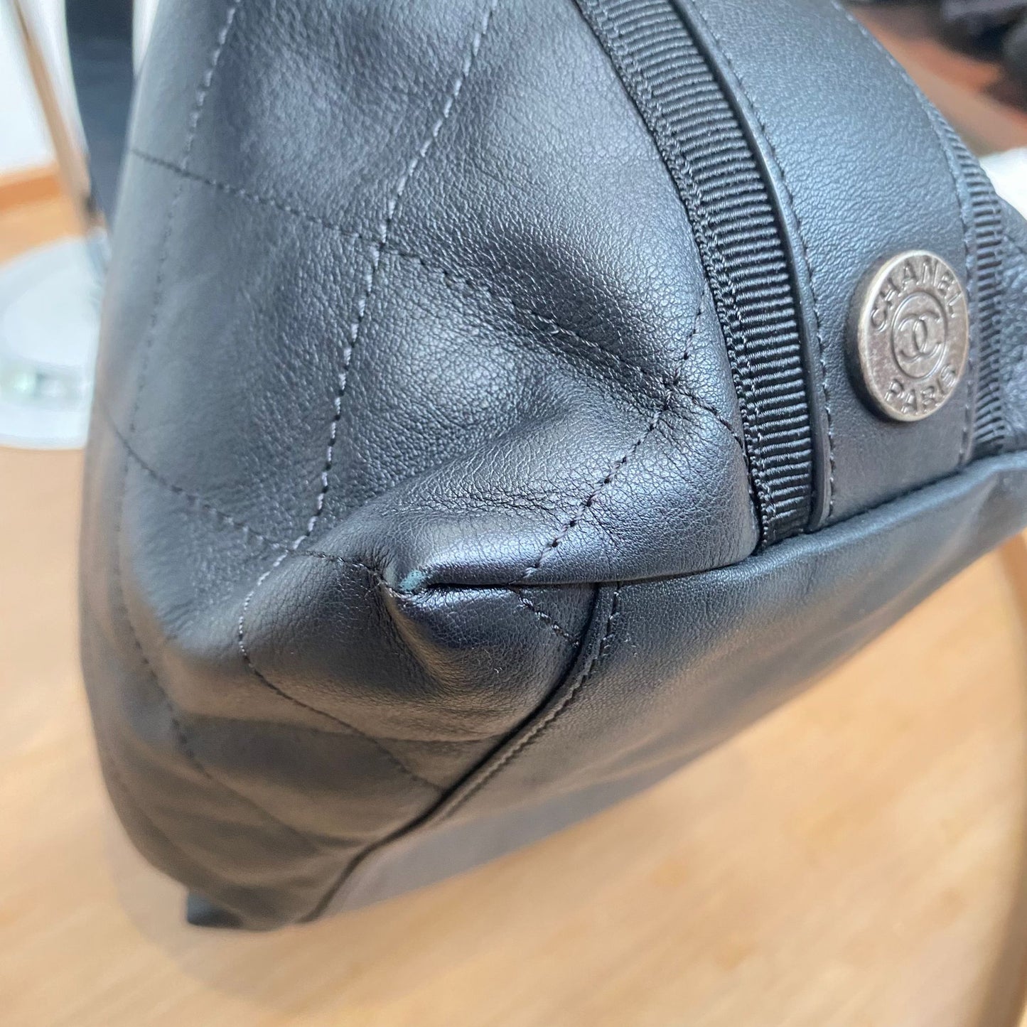 Chanel Quilted Leather Button Up Hobo Bag