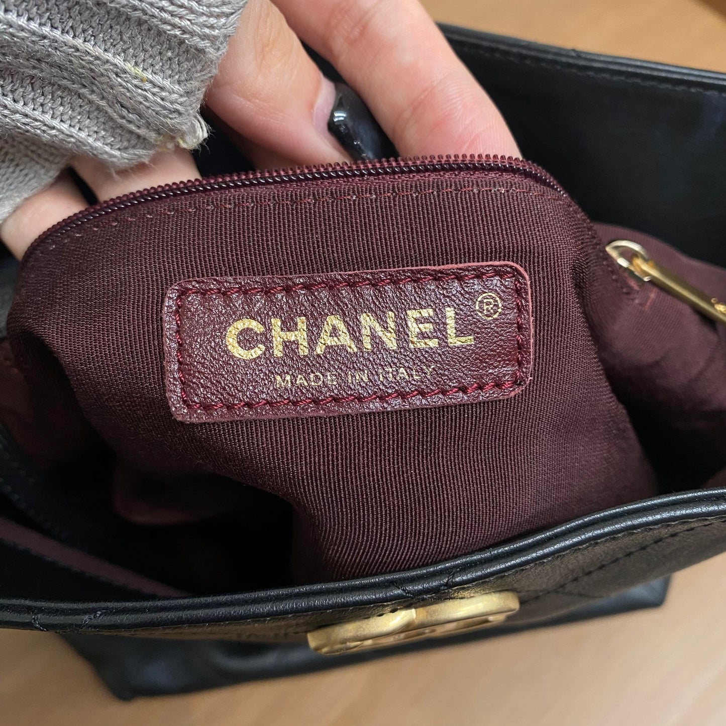 Chanel Quilted Leather Button Up Hobo Bag