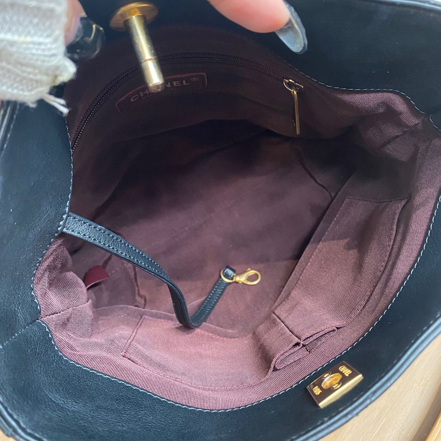 Chanel Quilted Leather Button Up Hobo Bag