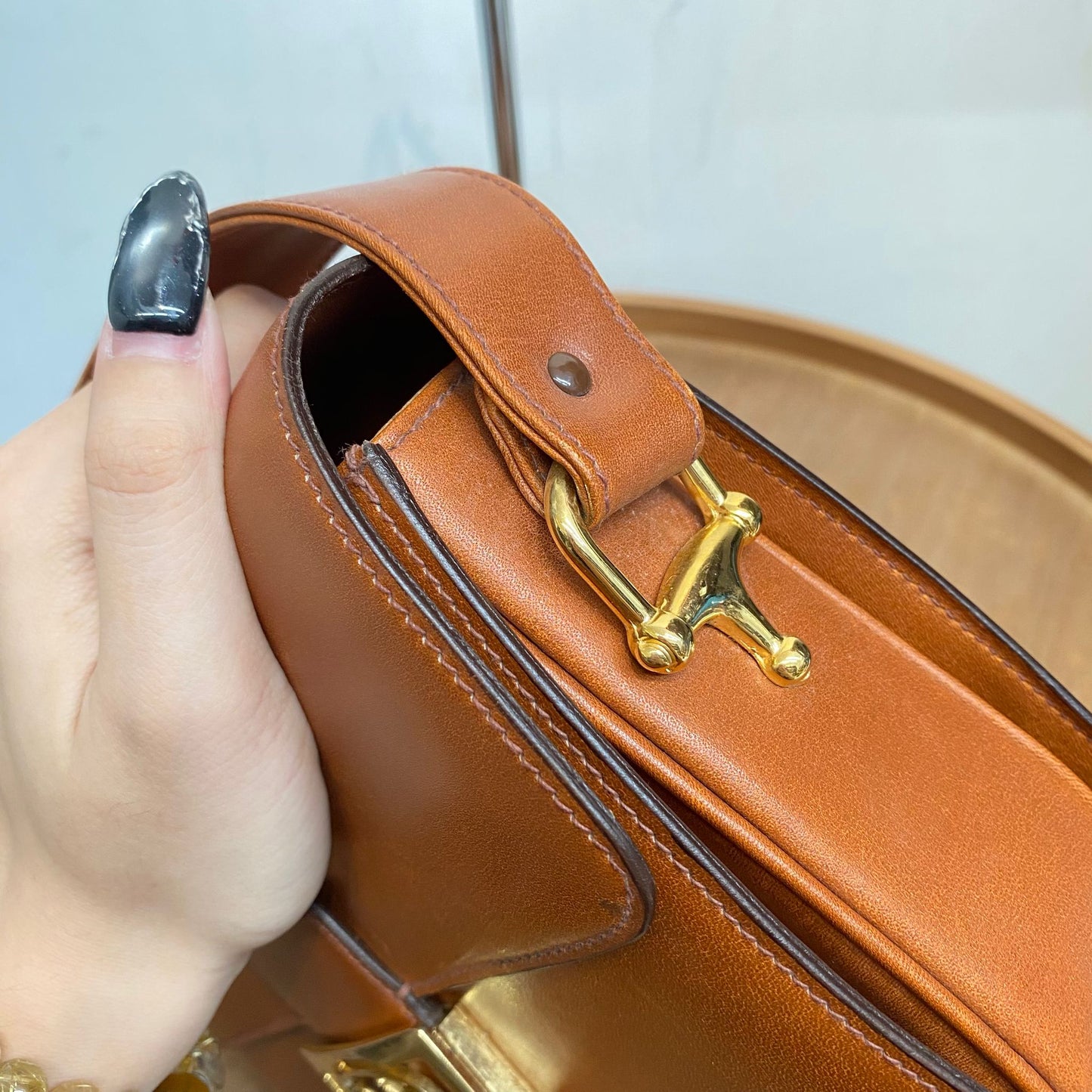 Celine 啡色馬車袋