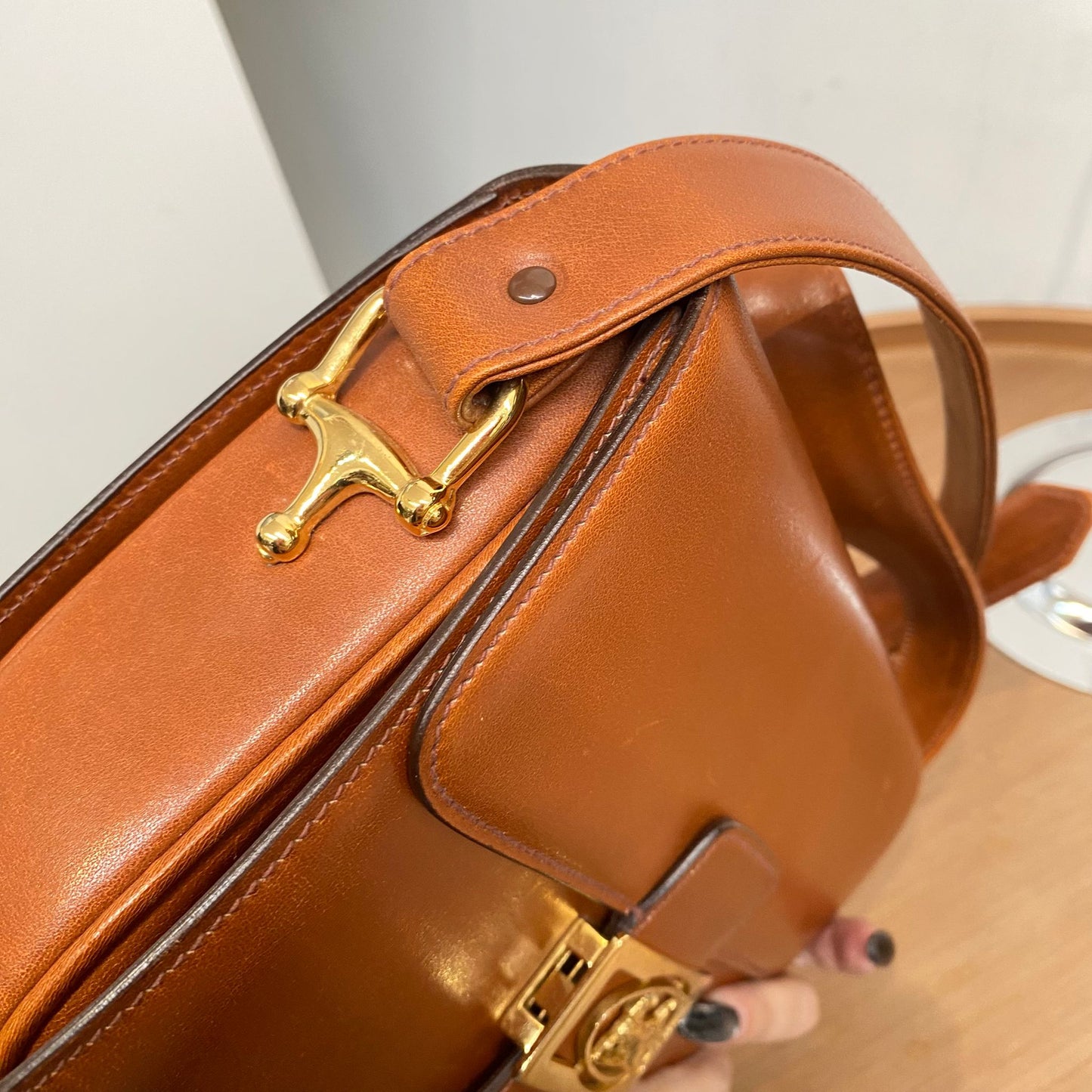 Celine 啡色馬車袋