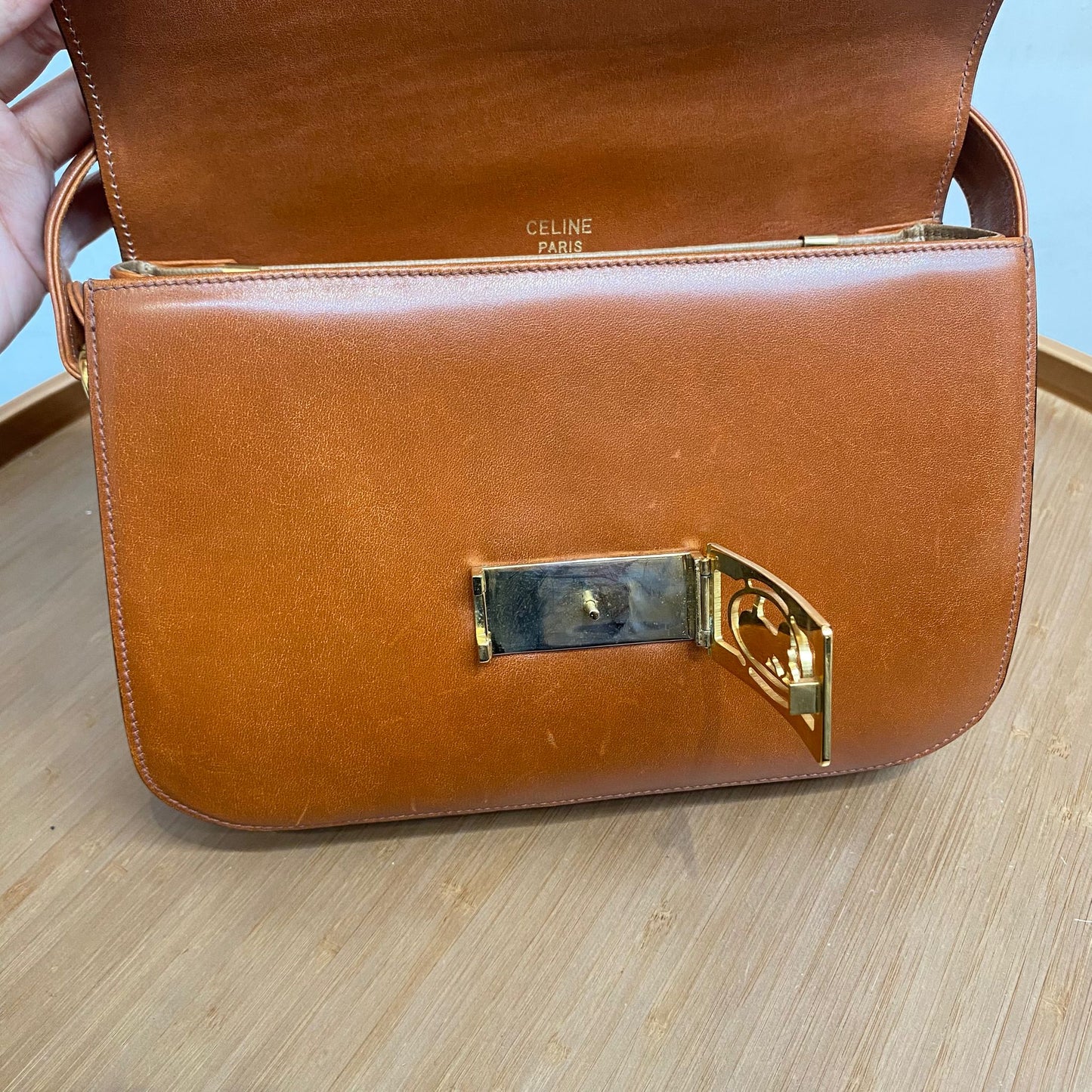 Celine 啡色馬車袋