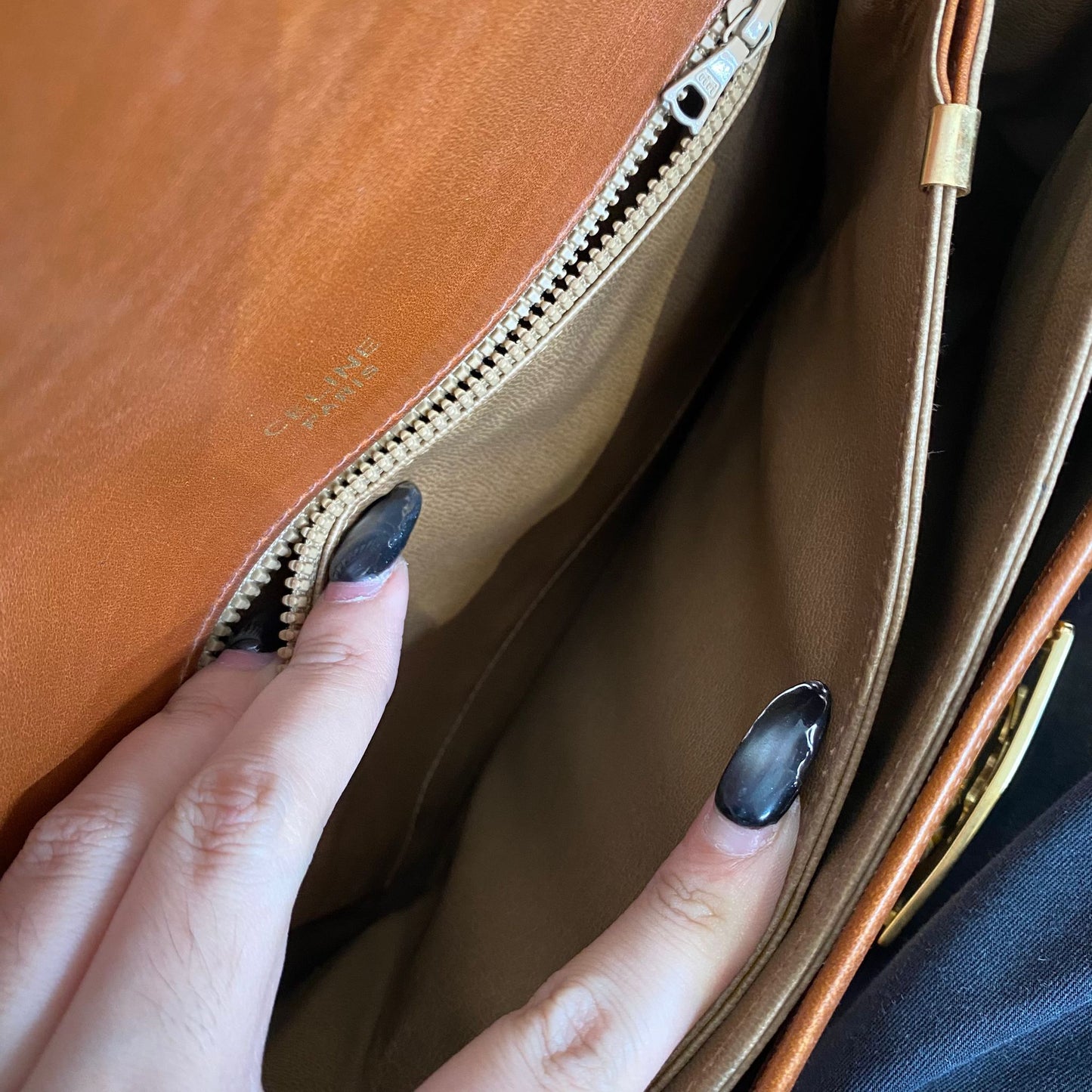 Celine 啡色馬車袋