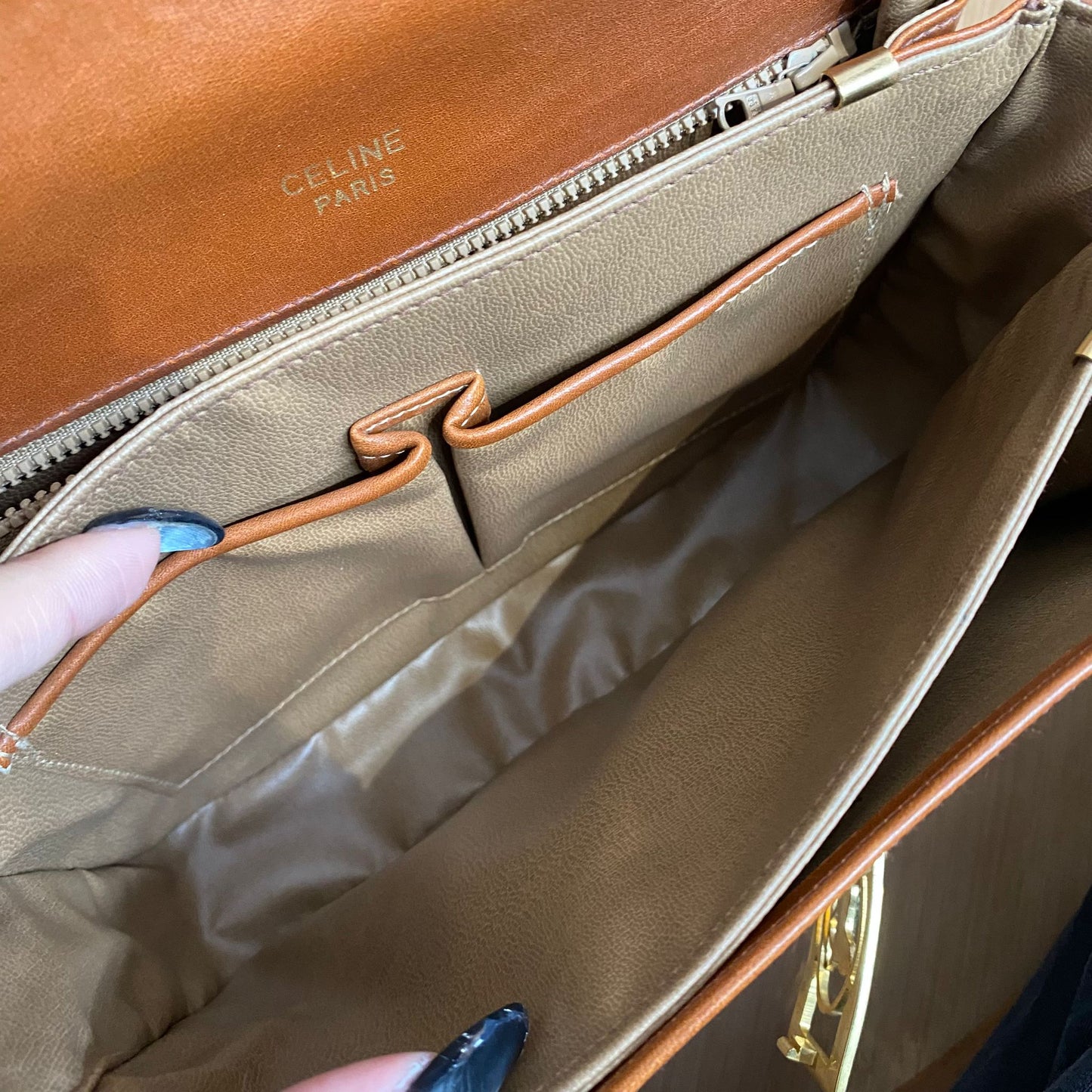 Celine 啡色馬車袋