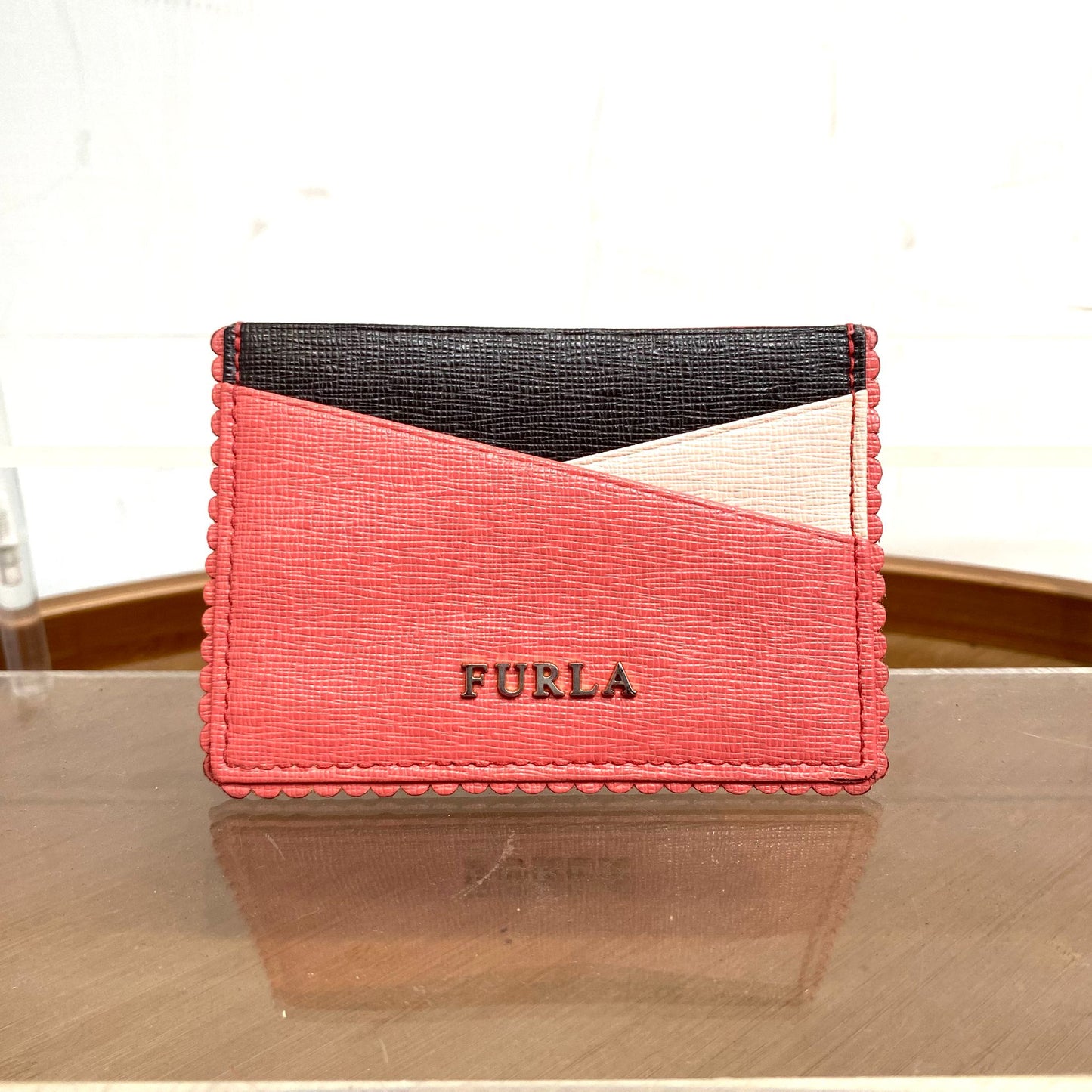 FURLA 粉紅卡片套