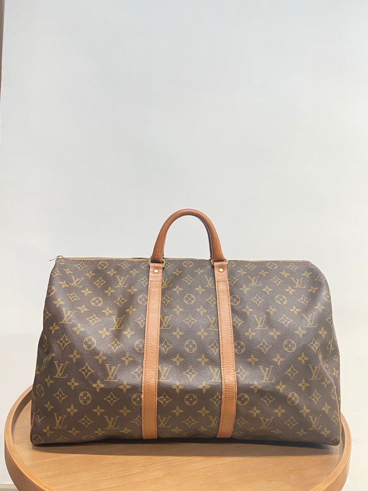 Lv keepall 50老花旅行袋
