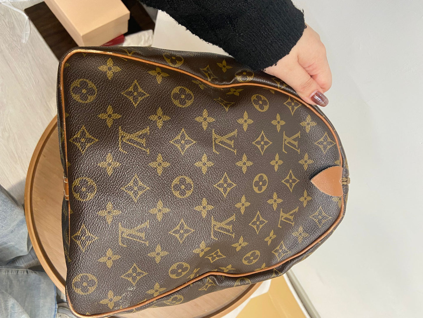 Lv keepall 50老花旅行袋