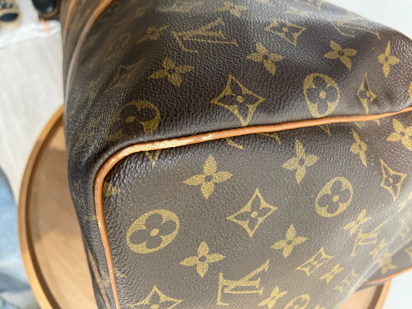 Lv keepall 50老花旅行袋