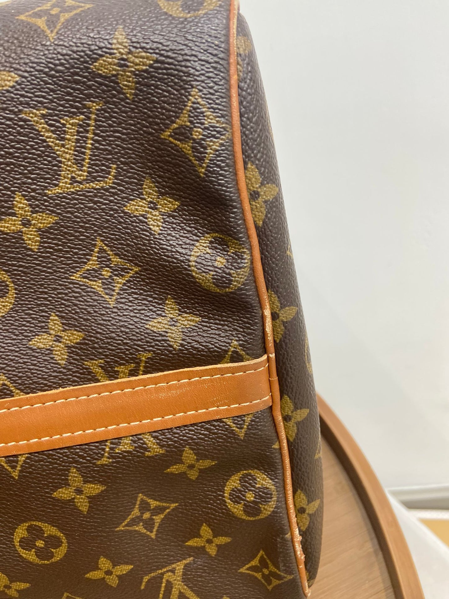 Lv keepall 50老花旅行袋