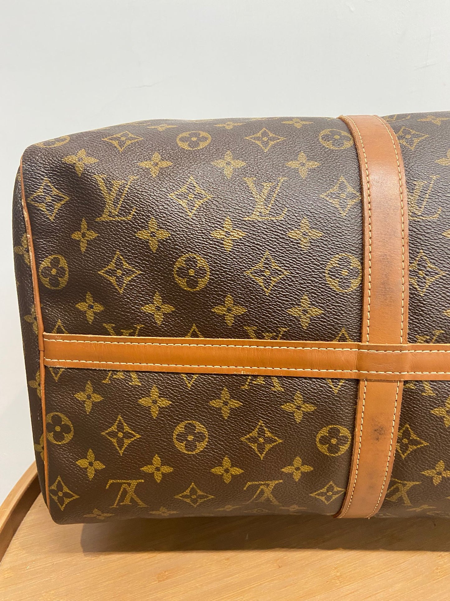 Lv keepall 50老花旅行袋