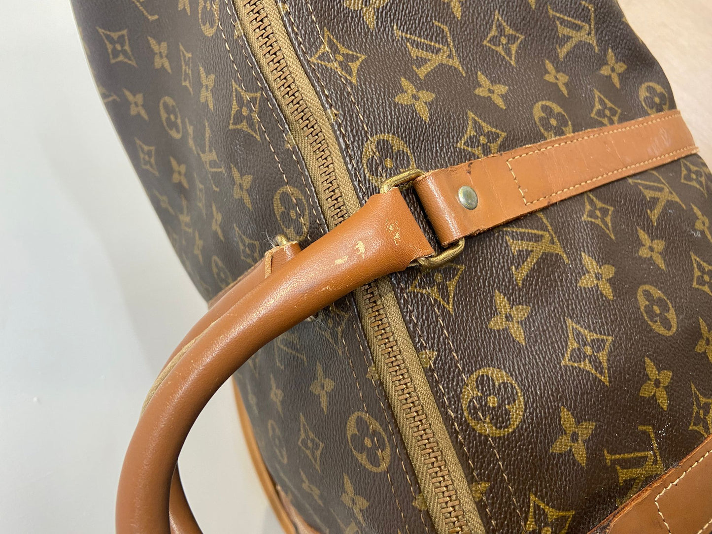 Lv keepall 50老花旅行袋