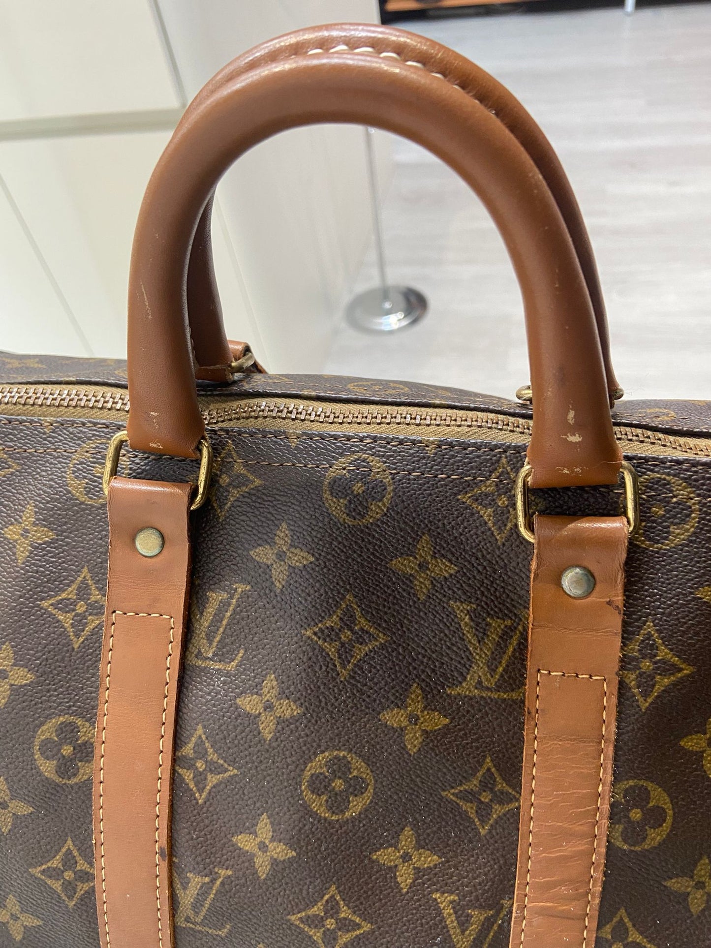 Lv keepall 50老花旅行袋