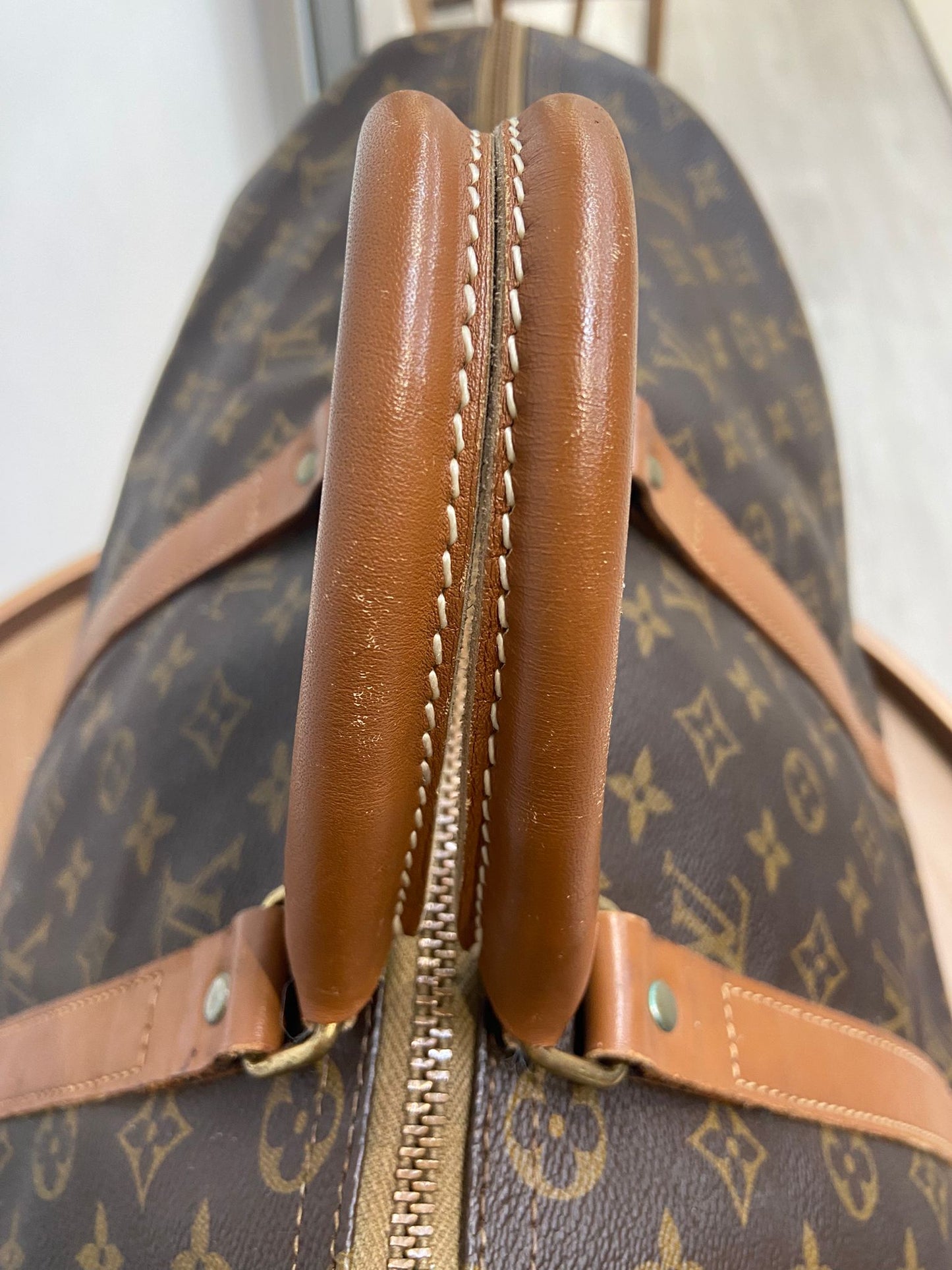 Lv keepall 50老花旅行袋